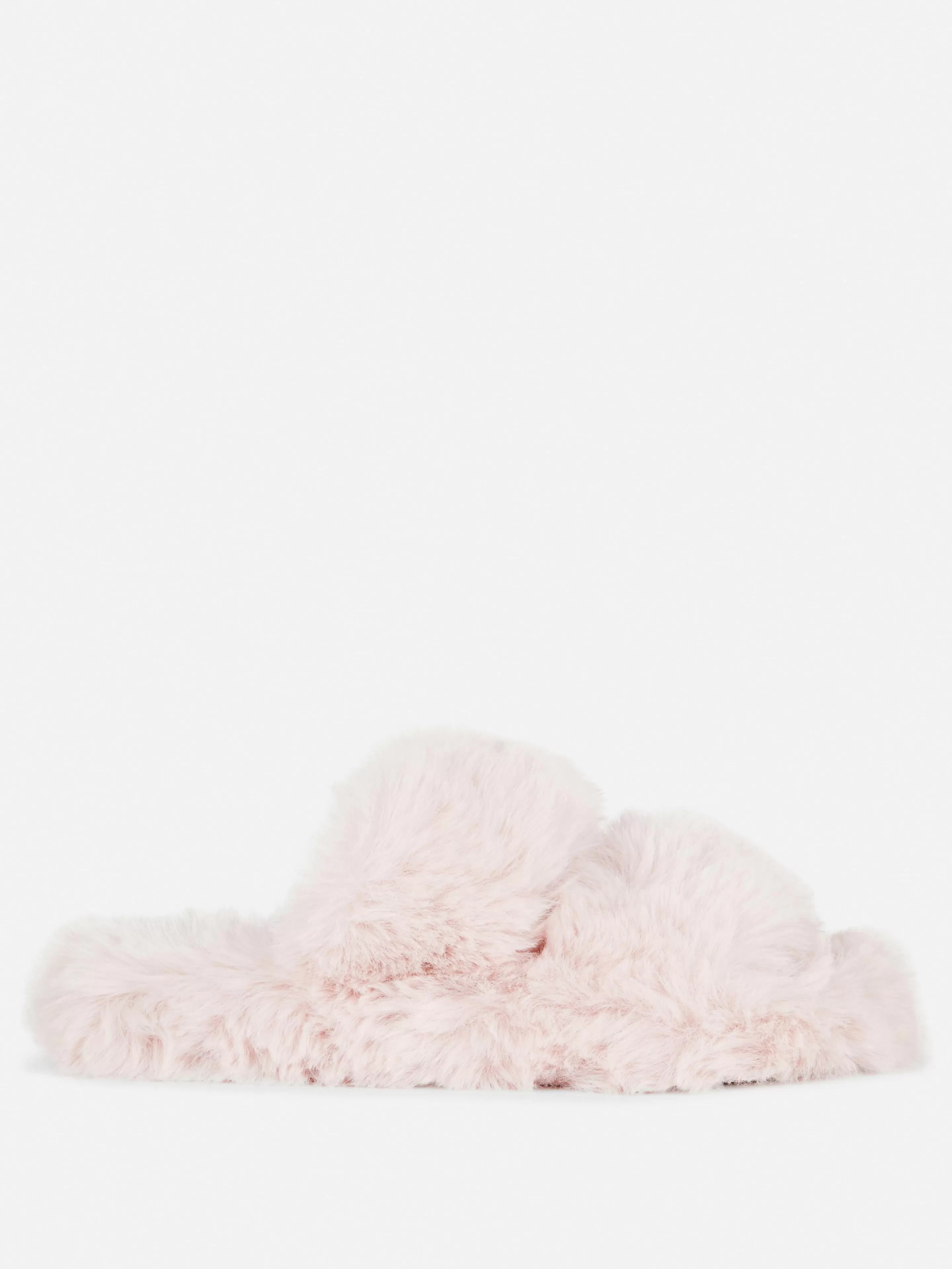 Primark Hausschuhe | Hausschuhe | Flauschige Hausschuhe Mit Doppelriemen Rosa