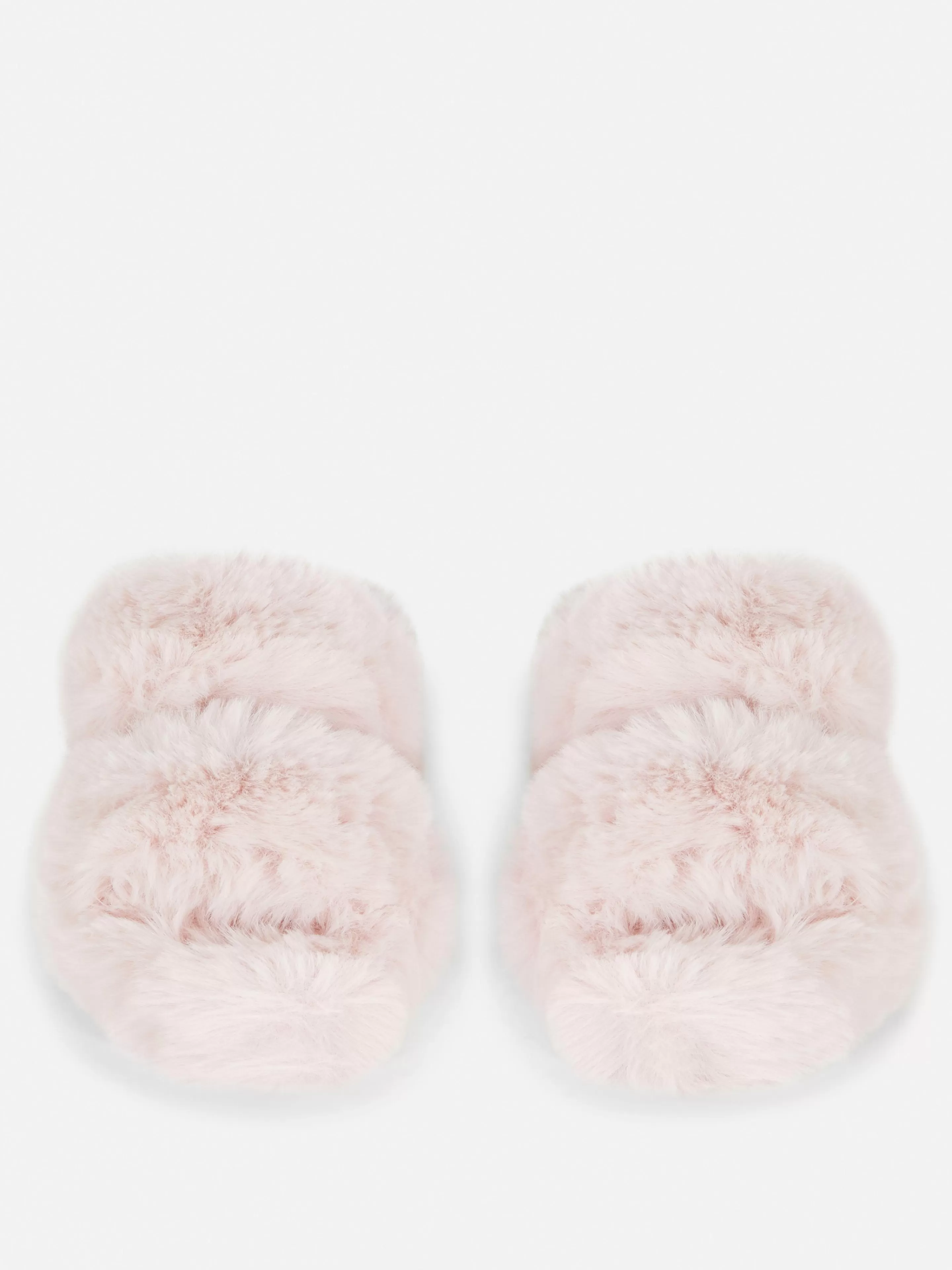 Primark Hausschuhe | Hausschuhe | Flauschige Hausschuhe Mit Doppelriemen Rosa