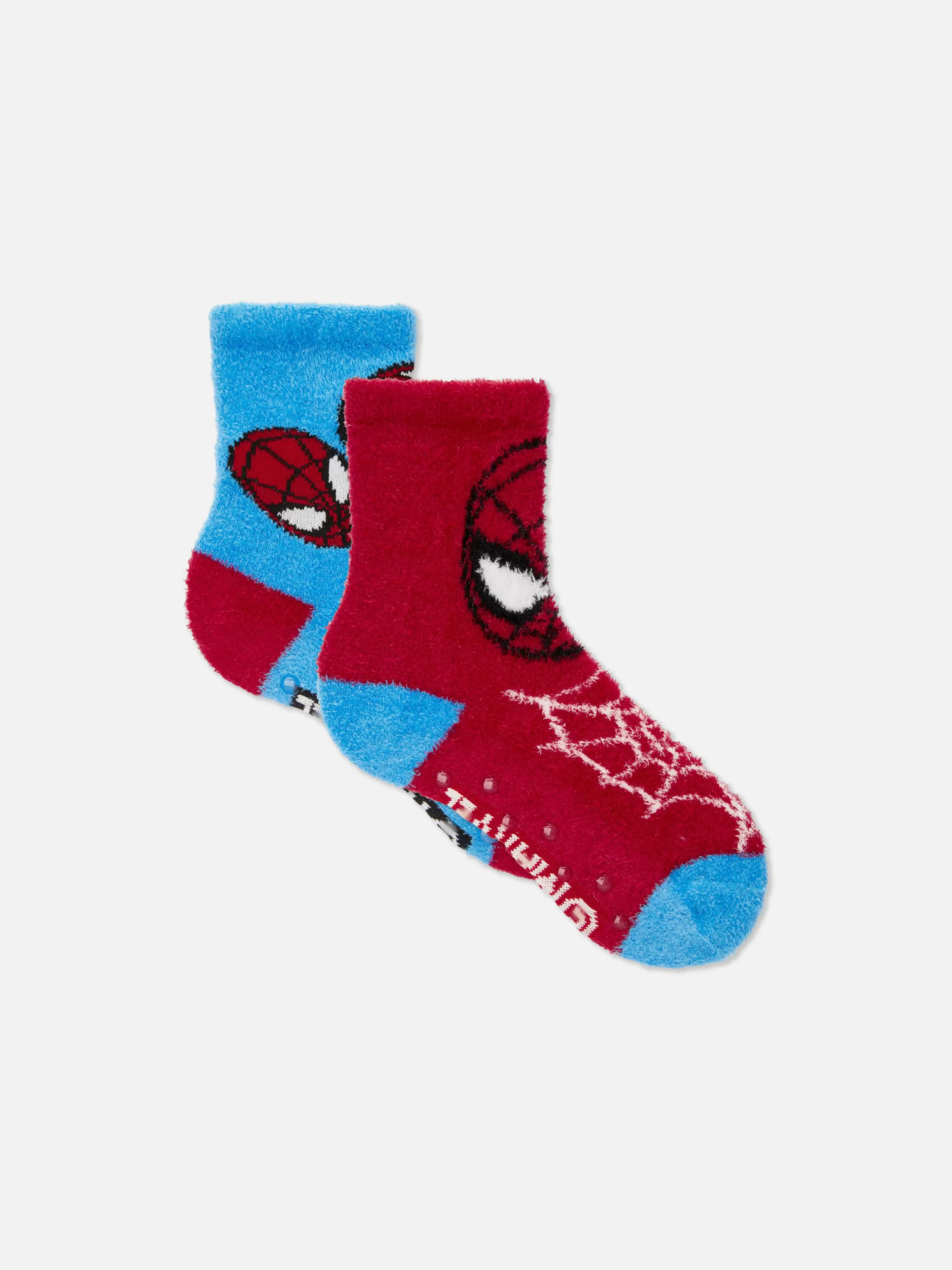 Primark Socken | Flauschige „Marvel Spider-Man“ Socken, 2er-Pack Rot