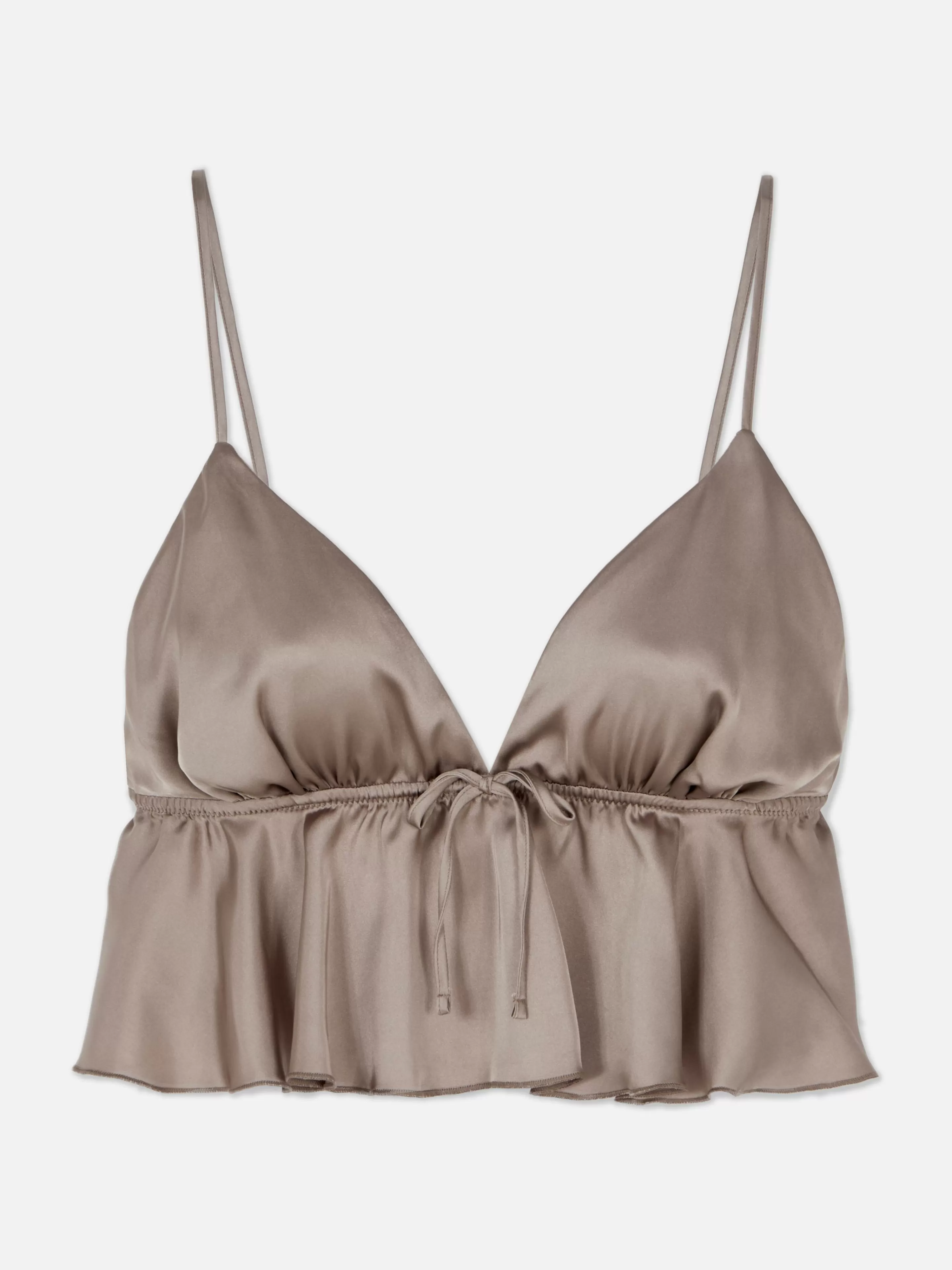 Primark Bhs | Fließender Bralette-BH Aus Satin Taupefarben