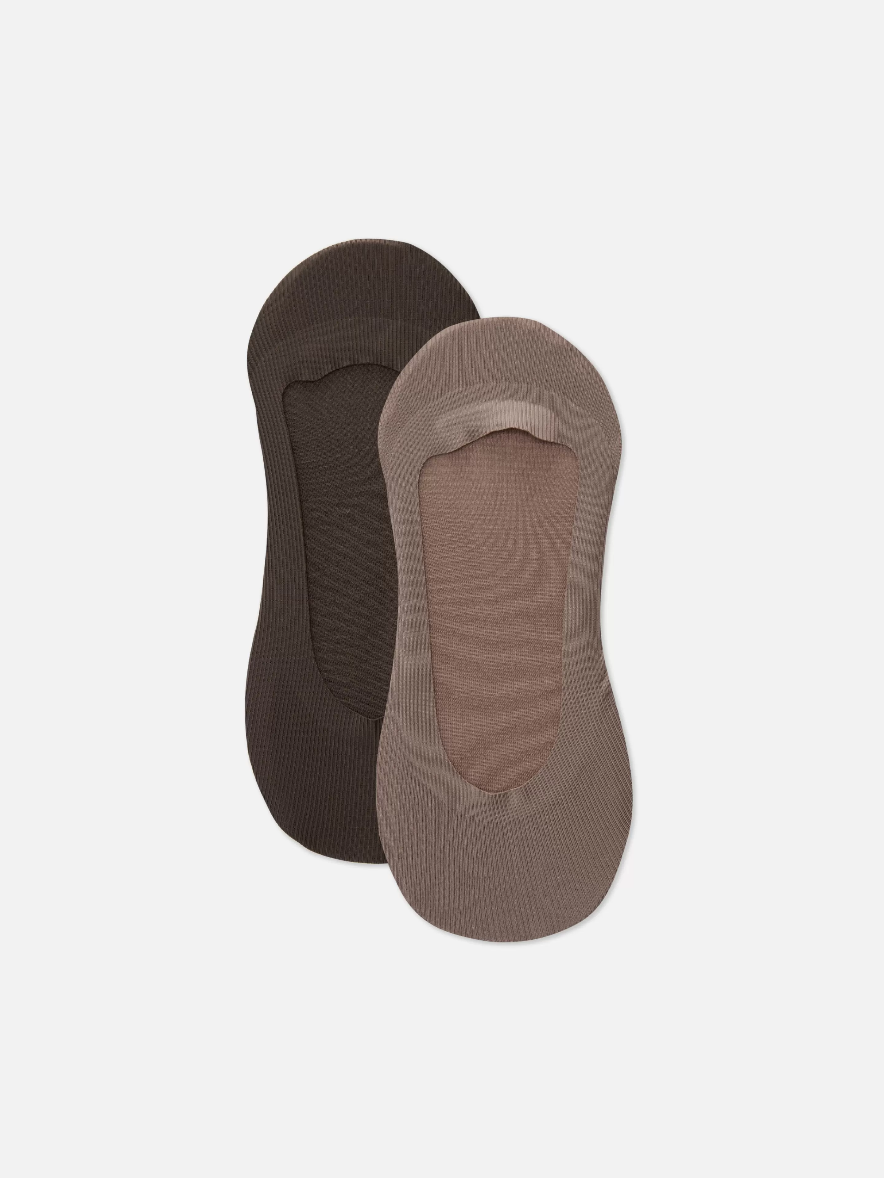 Primark Socken | Füßlinge Aus Mikrofaser, 2er-Pack Mokkafarben