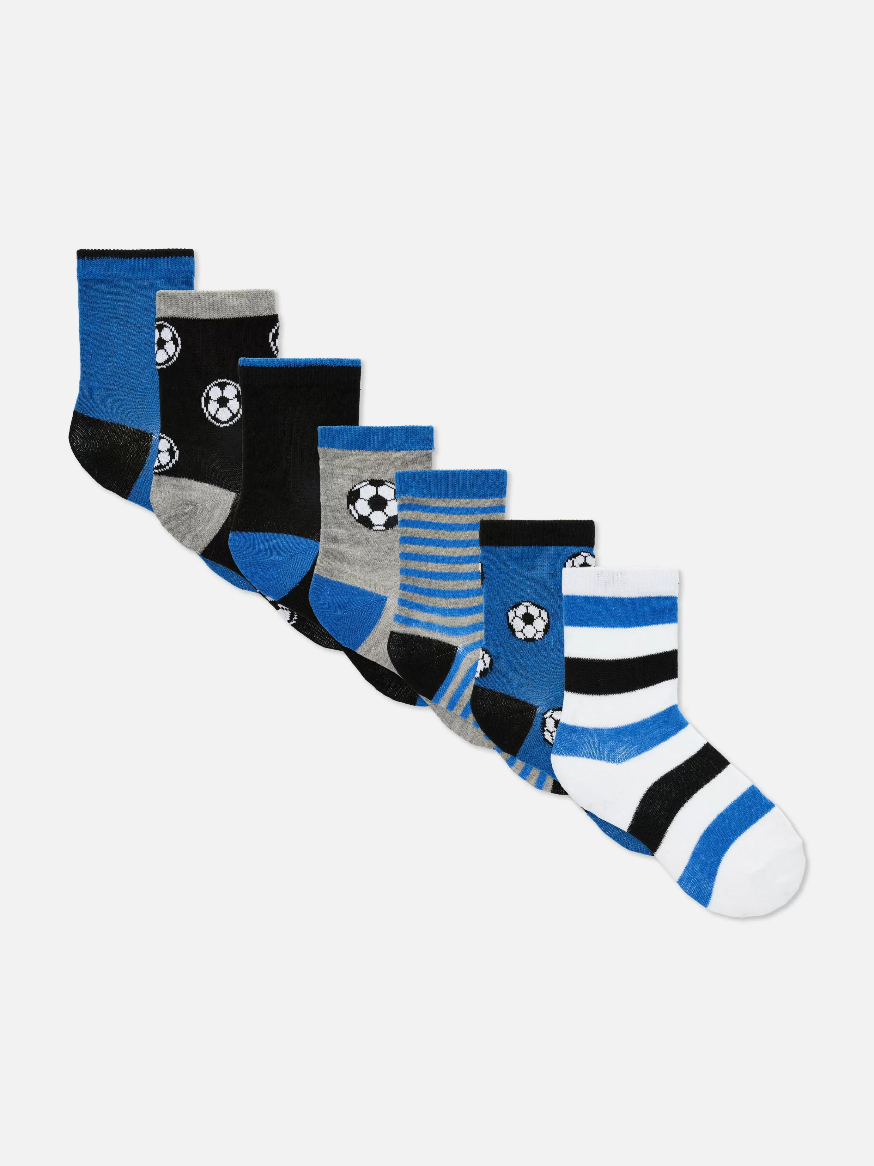 Primark Socken | Fußball-Söckchen, 7er-Pack Multi