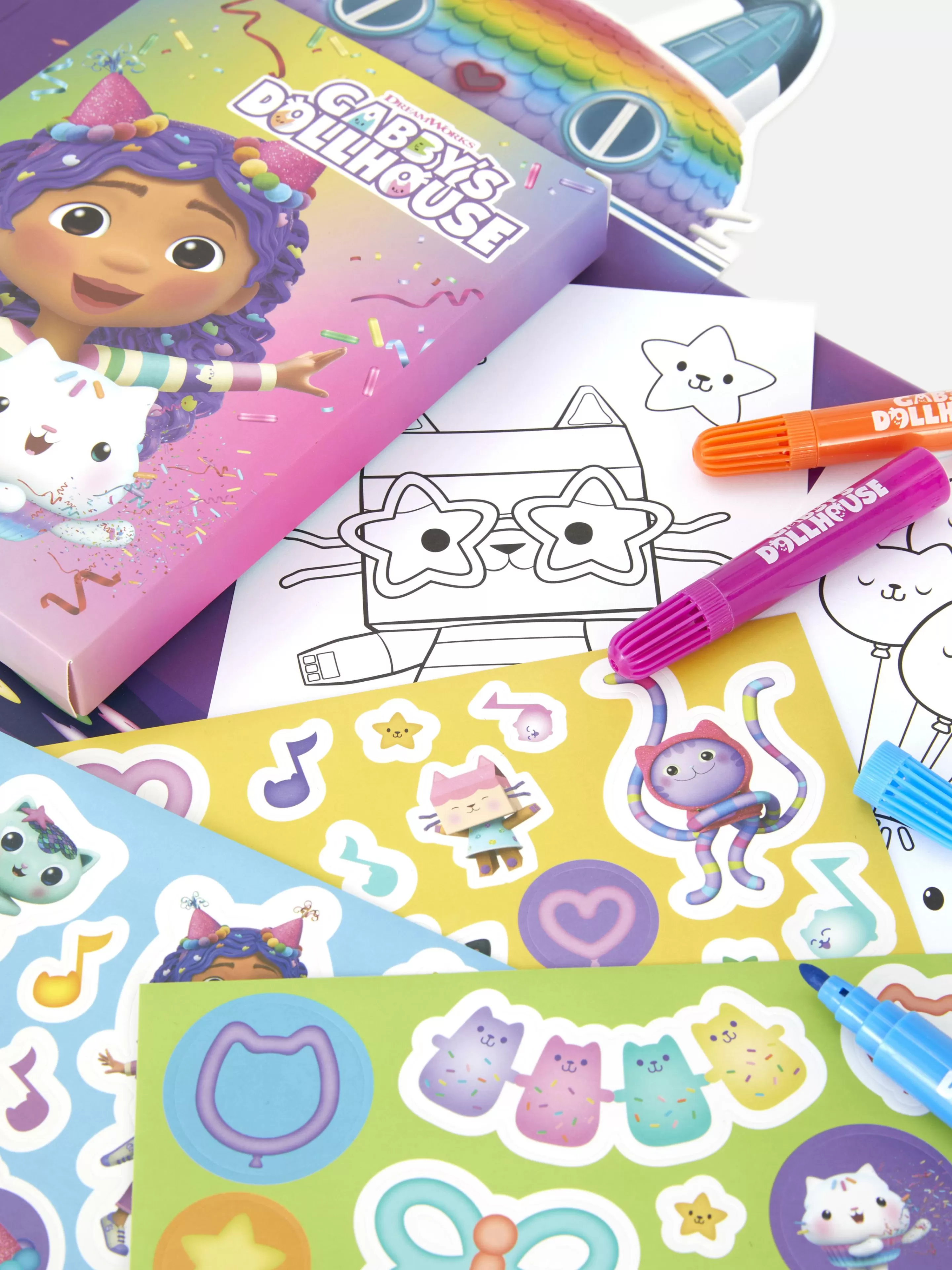 Primark Basteln Und Handarbeiten | „Gabby's Dollhouse“ Sticker-Set Blau