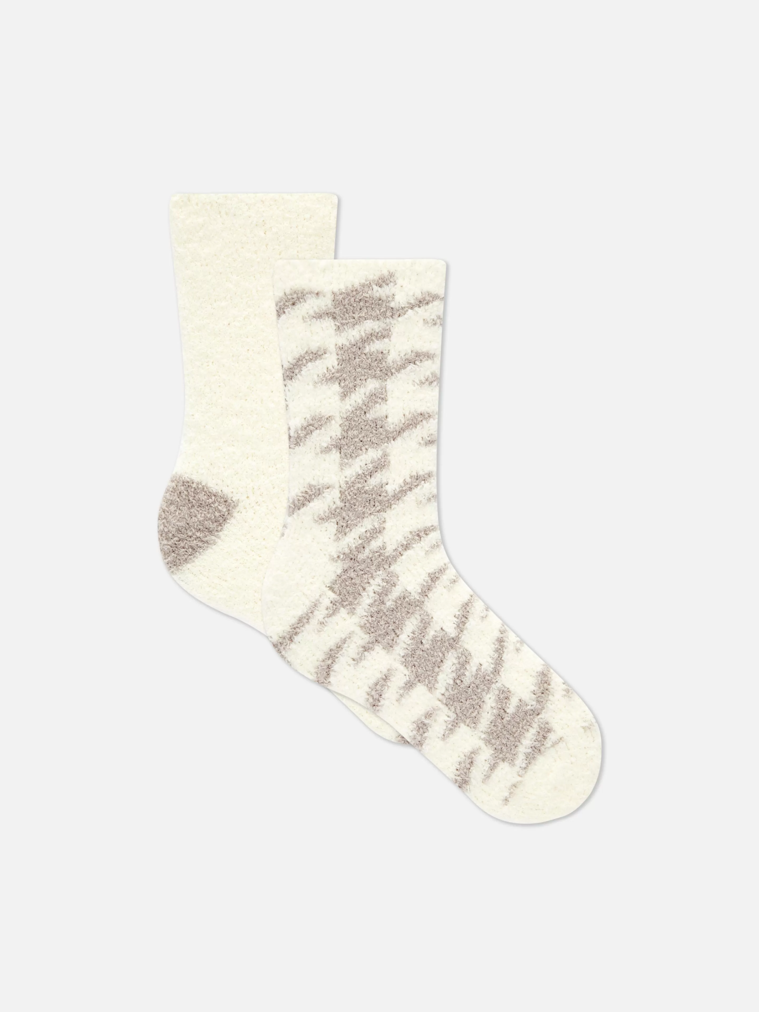 Primark Socken | Gemusterte, Bequeme Socken, 2er-Pack Steinfarben