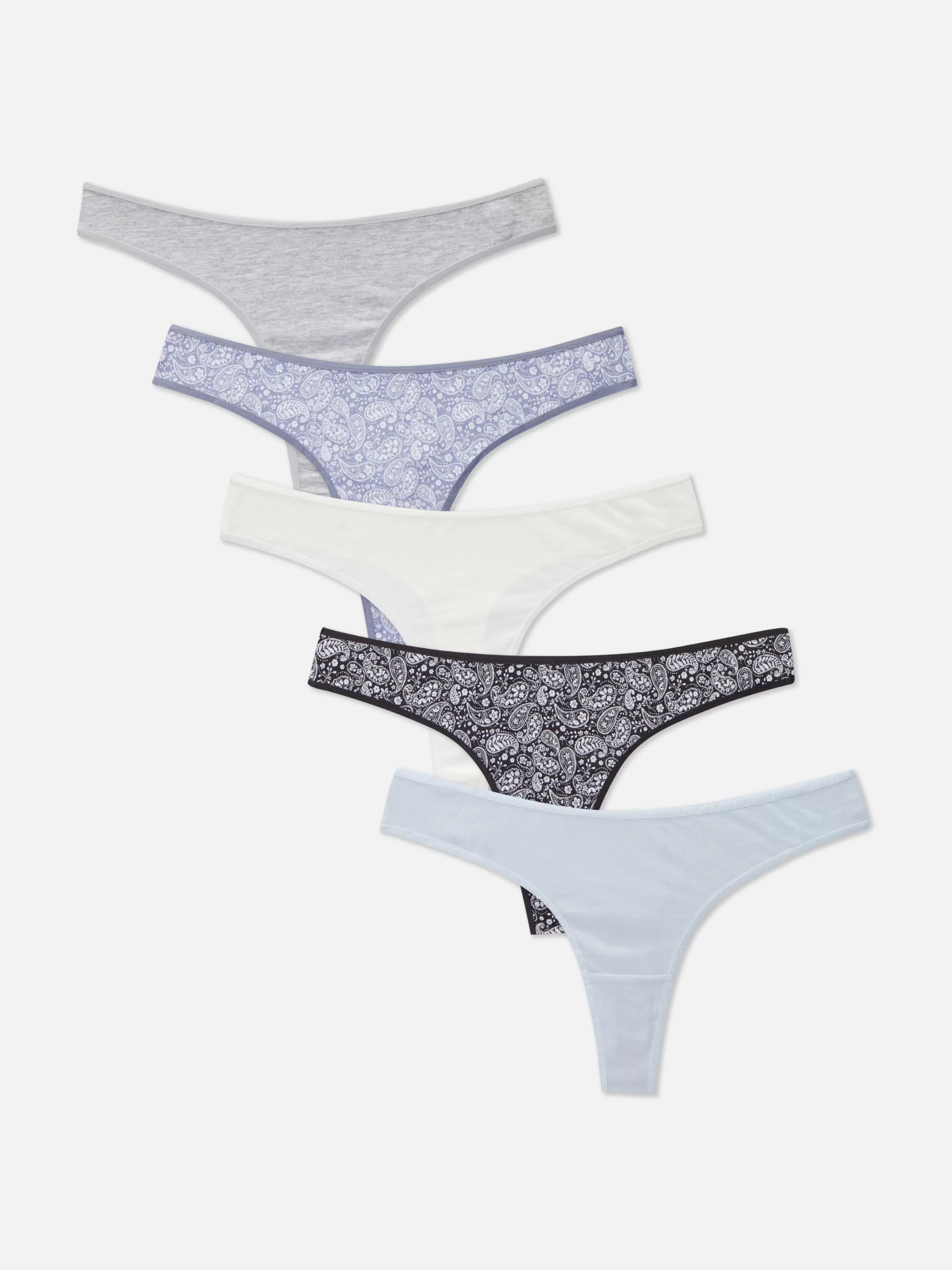 Primark Slips | Gemusterte Tangas, 5er-Pack Blau