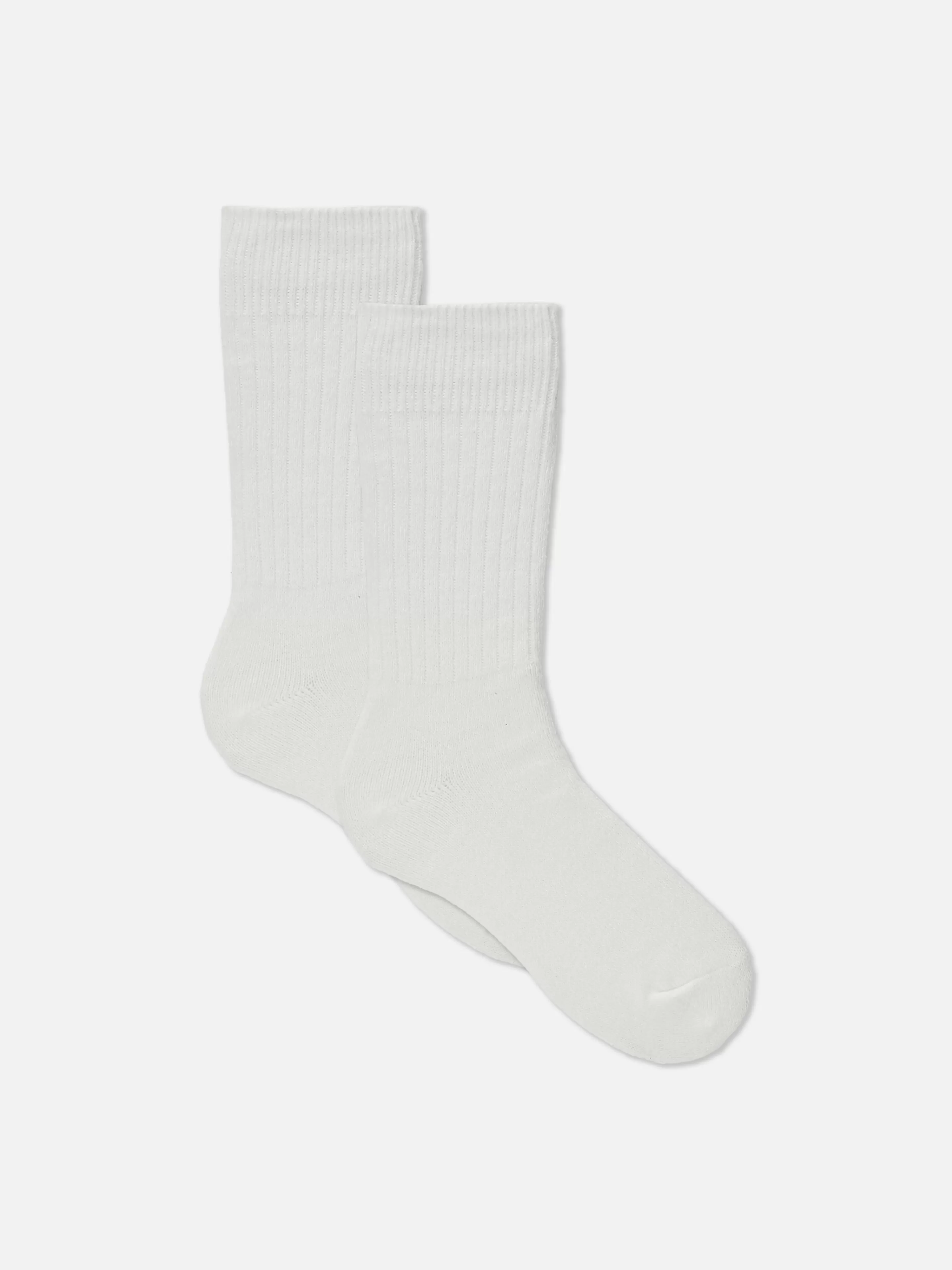 Primark Socken | Gerippte Crew-Haussocken Elfenbeinfarben