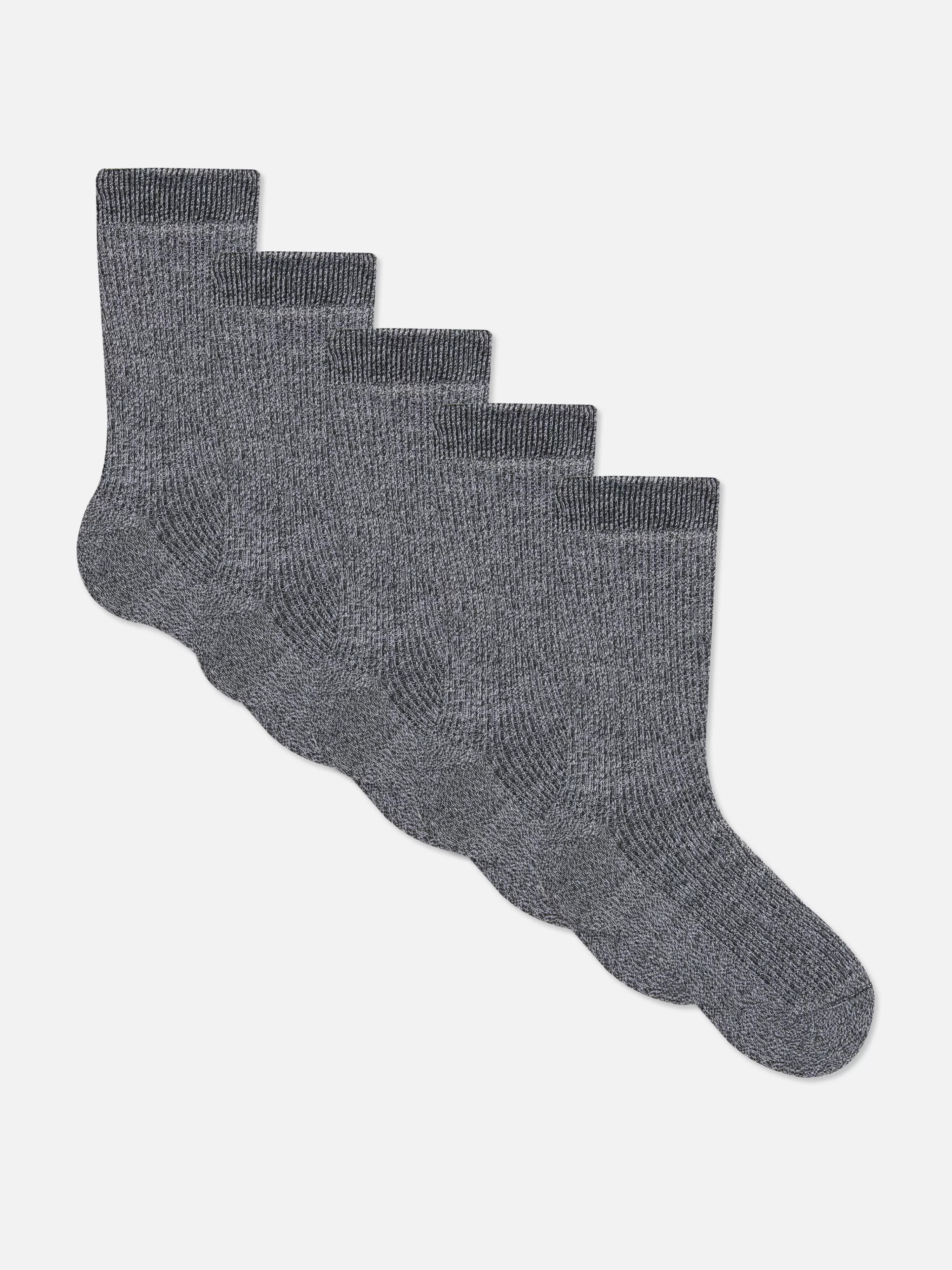 Primark Socken | Gerippte Crew-Socken, 5er-Pack Multi