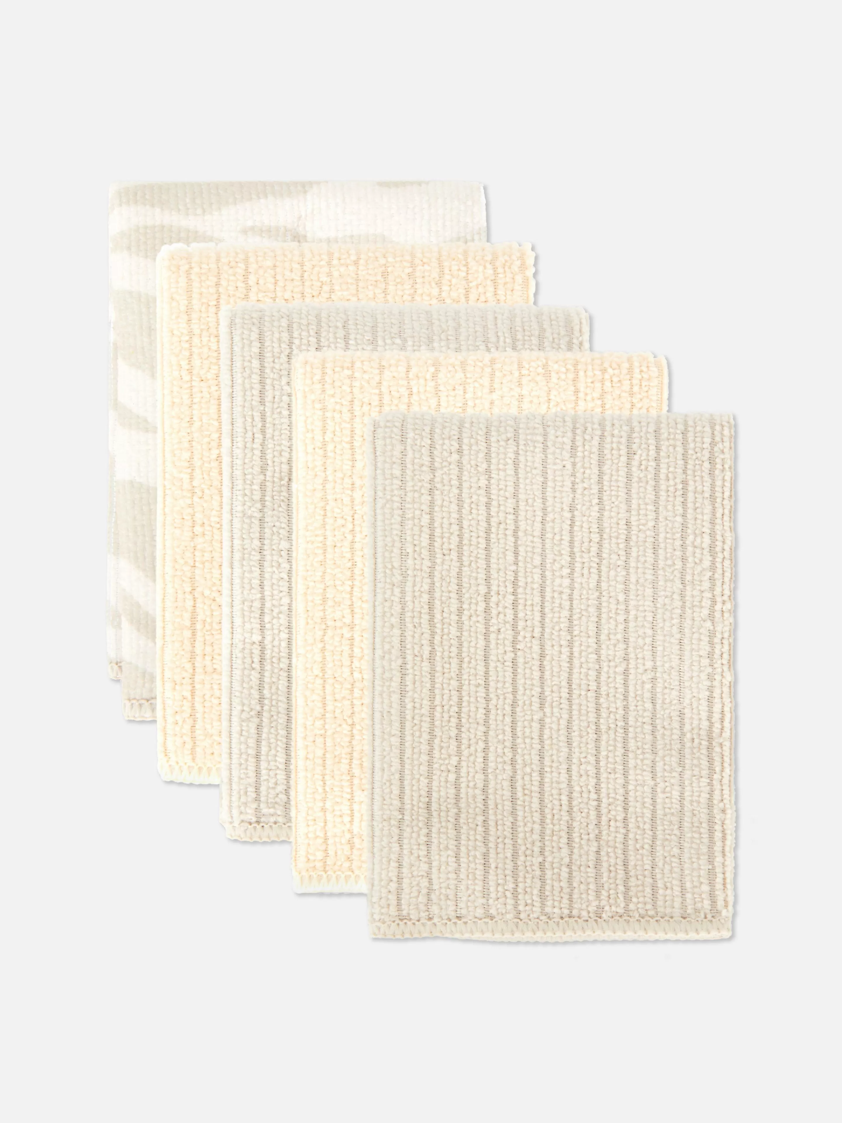 Primark Geschirr | Gerippte Haushaltstücher, 5er-Pack Beige