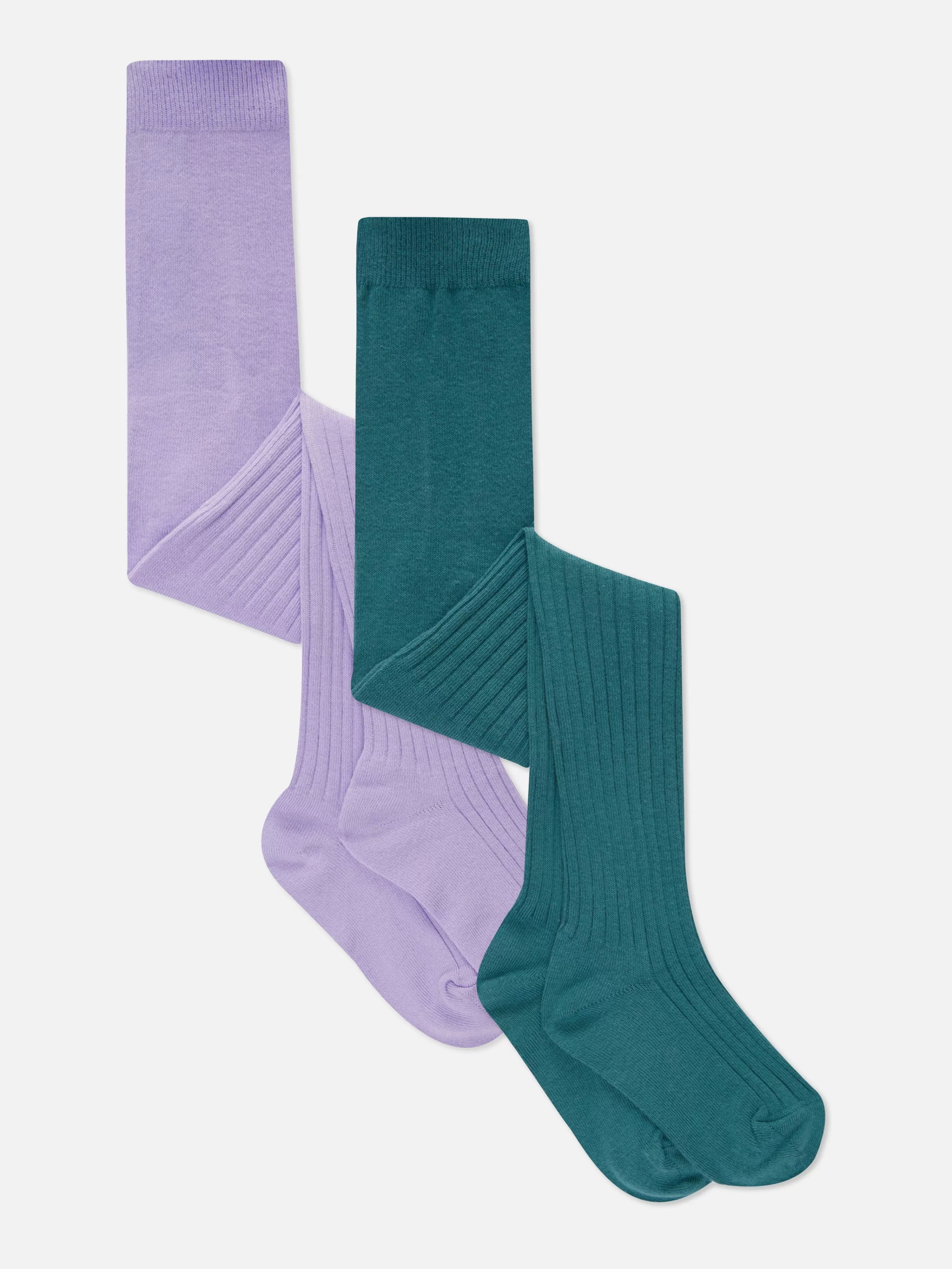 Primark Socken Und Strumpfhosen | Gerippte Strumpfhose, 2er-Pack Lilafarben