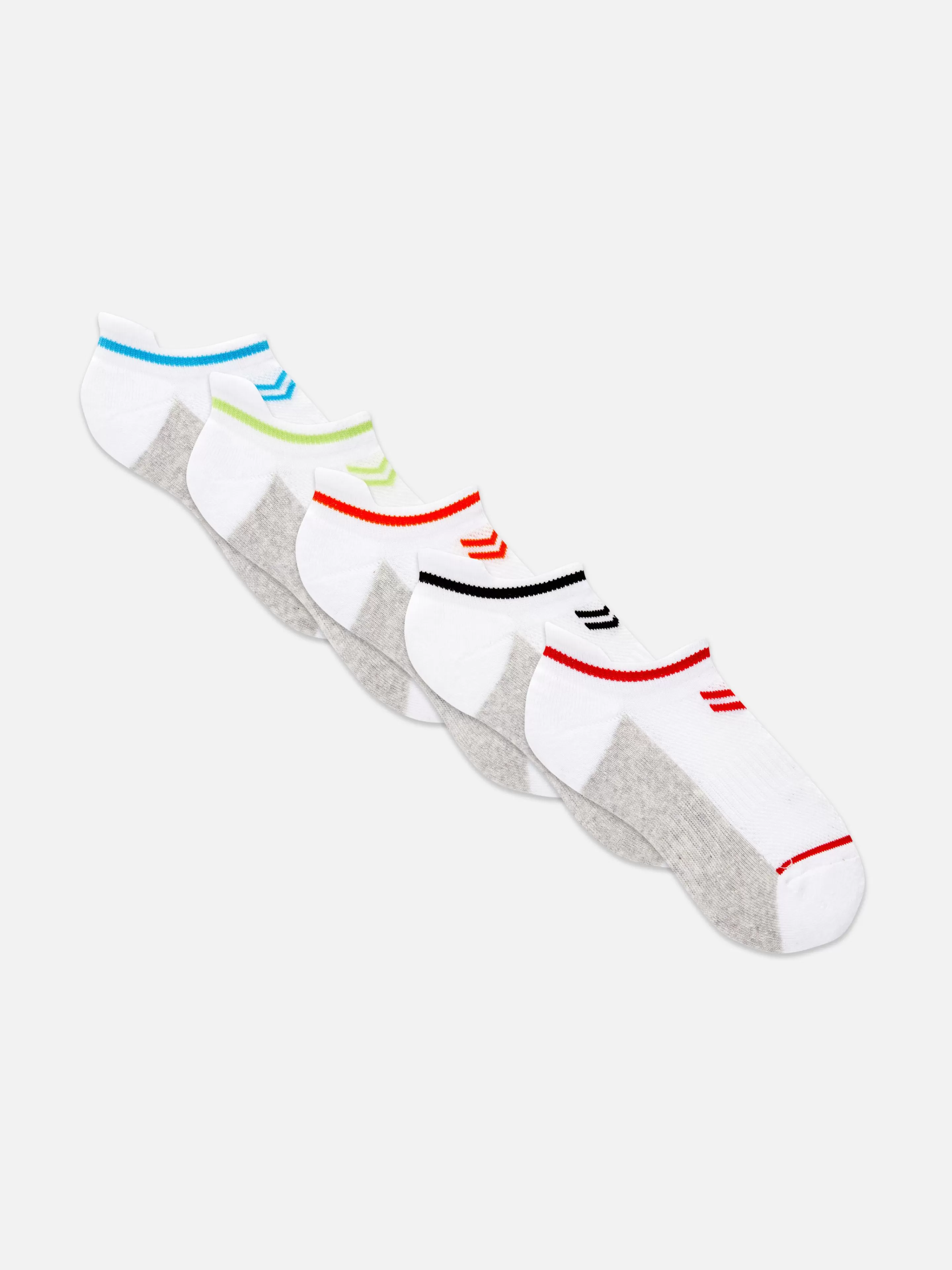 Primark Socken | Gestreifte Sneakersocken, 5er-Pack Multi