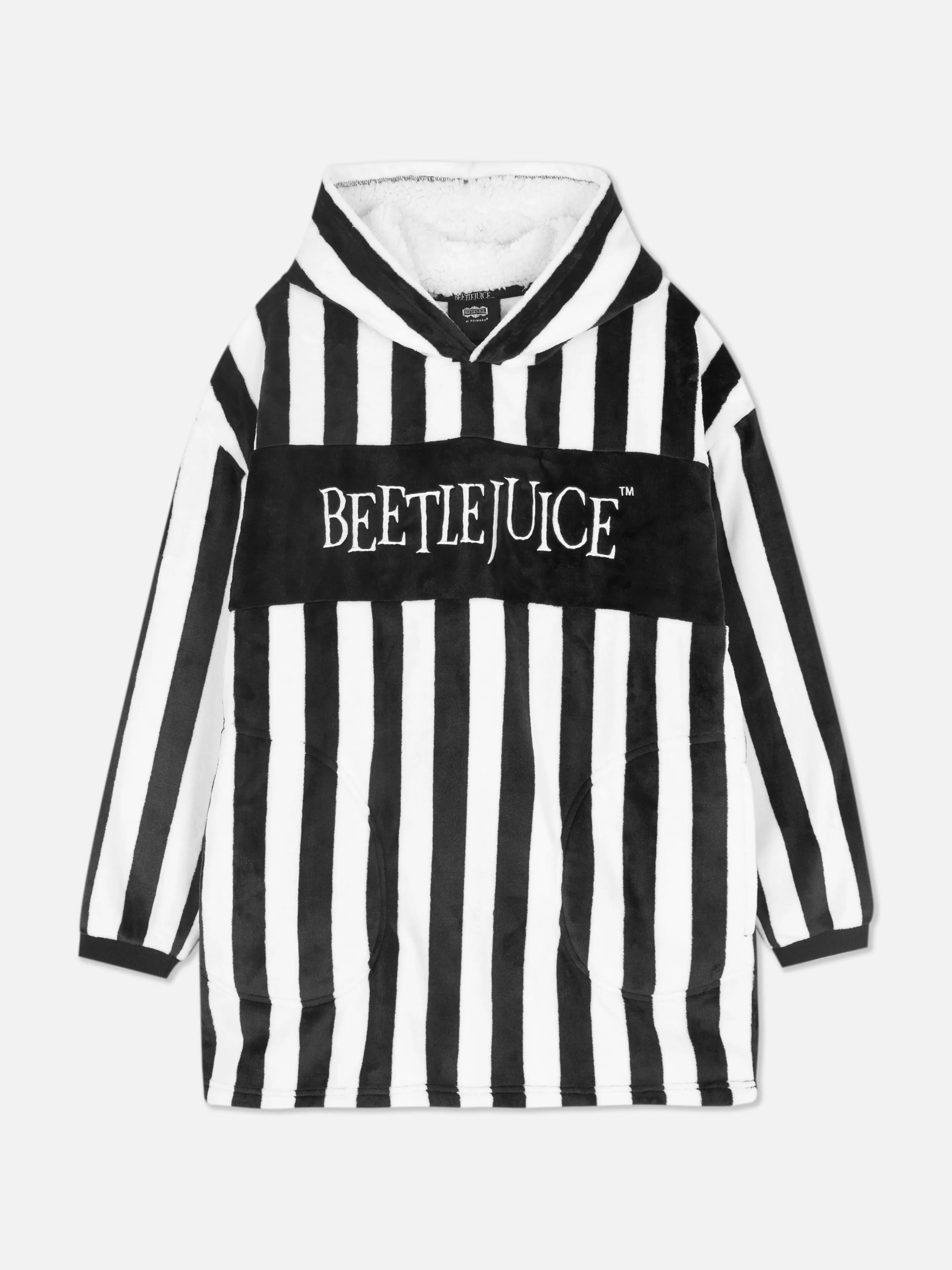 Primark Beetlejuice | Halloween Alle | Gestreifter „Beetlejuice“ Snuddie Für Damen Schwarz