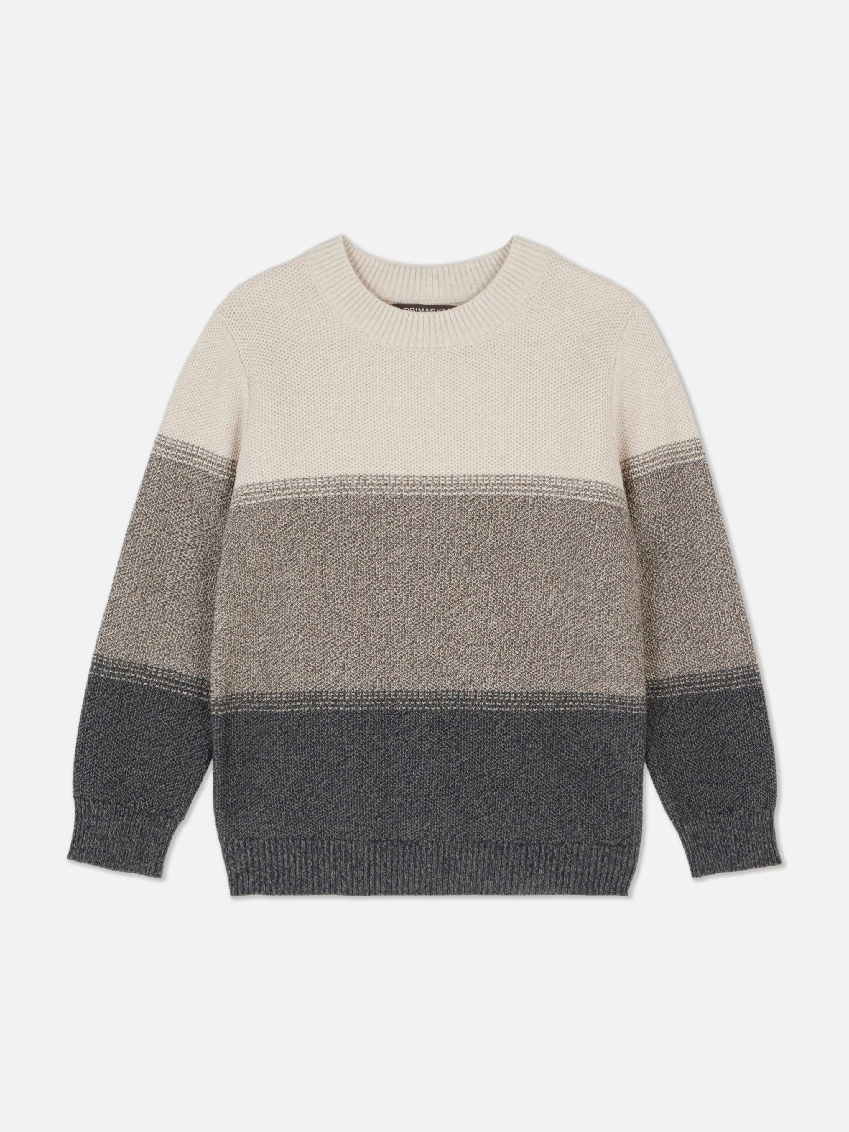 Primark Pullover Und Cardigans | Gestreifter Strickpullover Steinfarben