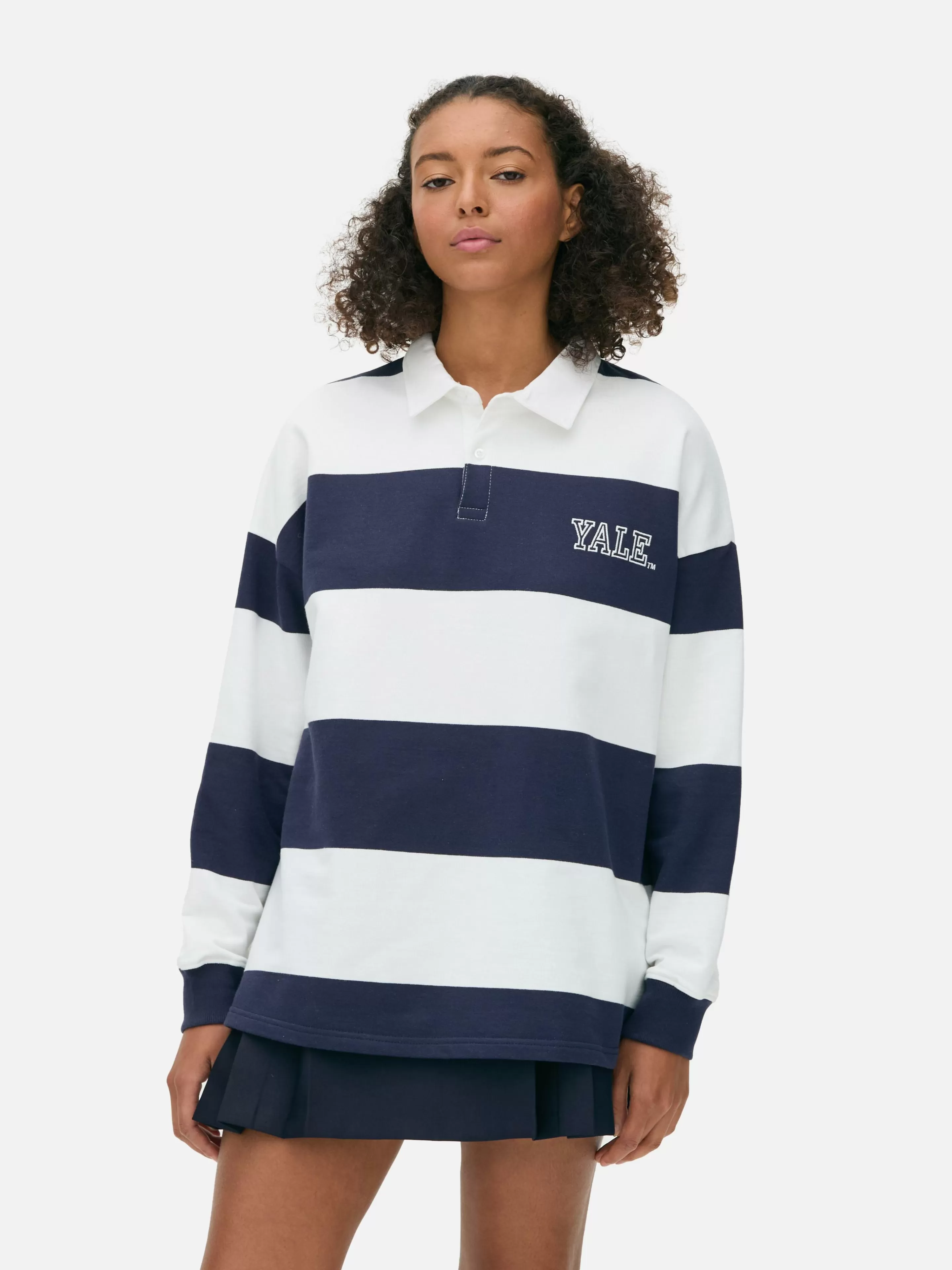 Primark Tops Und T-Shirts | Gestreiftes „Yale“ Poloshirt Marineblau