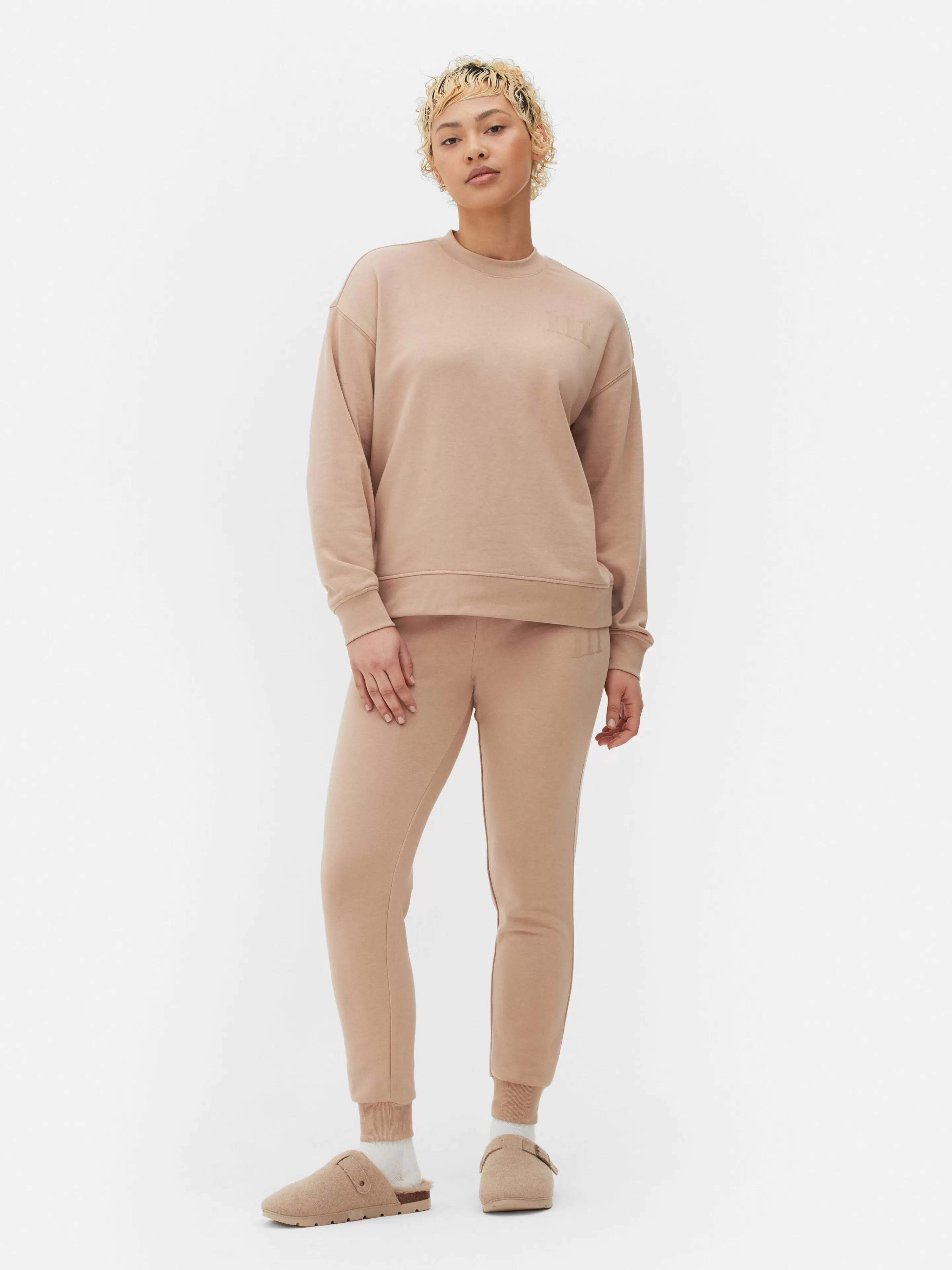 Primark Loungewear | Hoodies Und Sweatshirts | Grafik-Sweatshirt Mit Rundhalsausschnitt Taupefarben