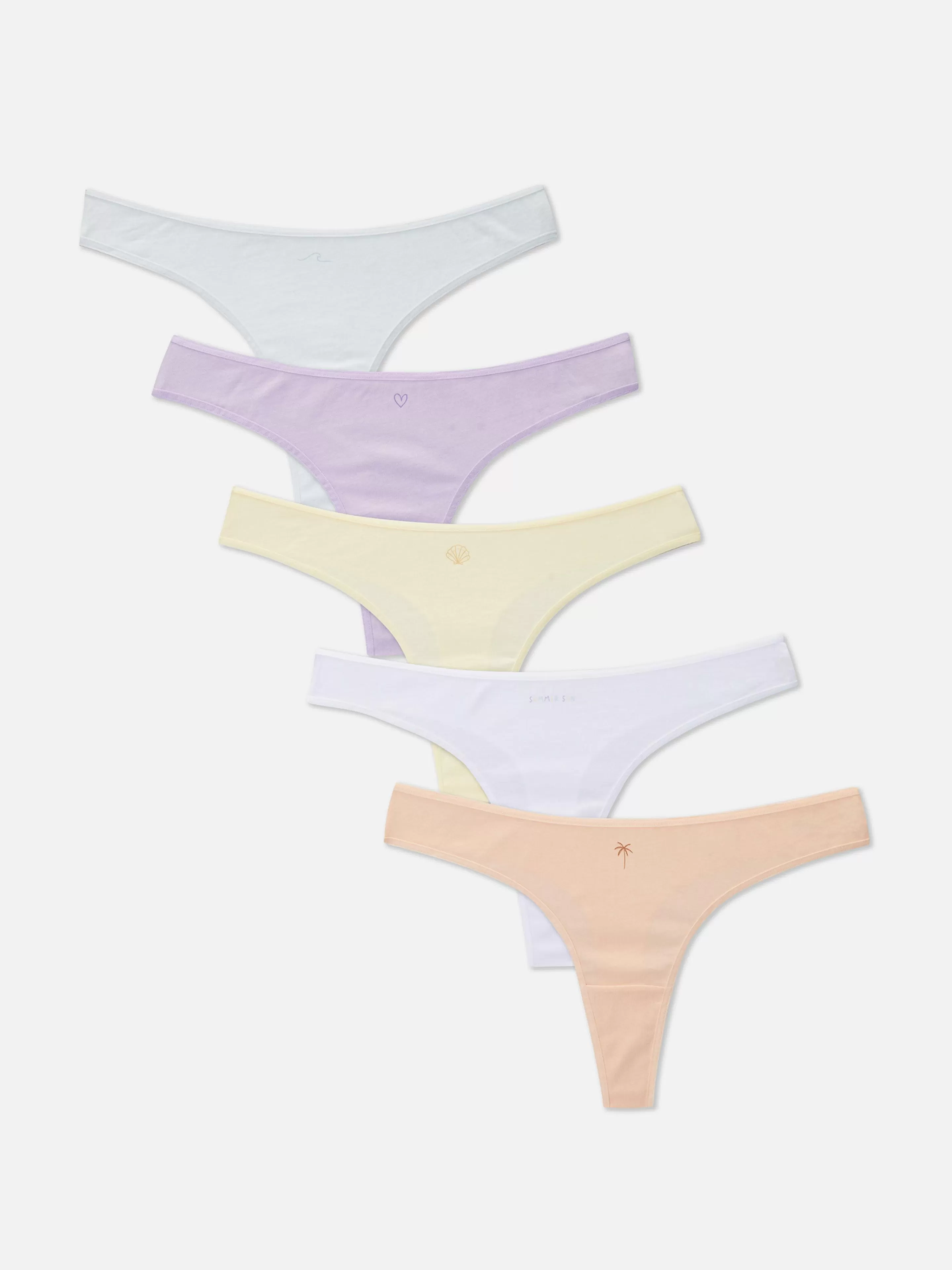 Primark Slips | Grafische Tangas, 5er-Pack Multi