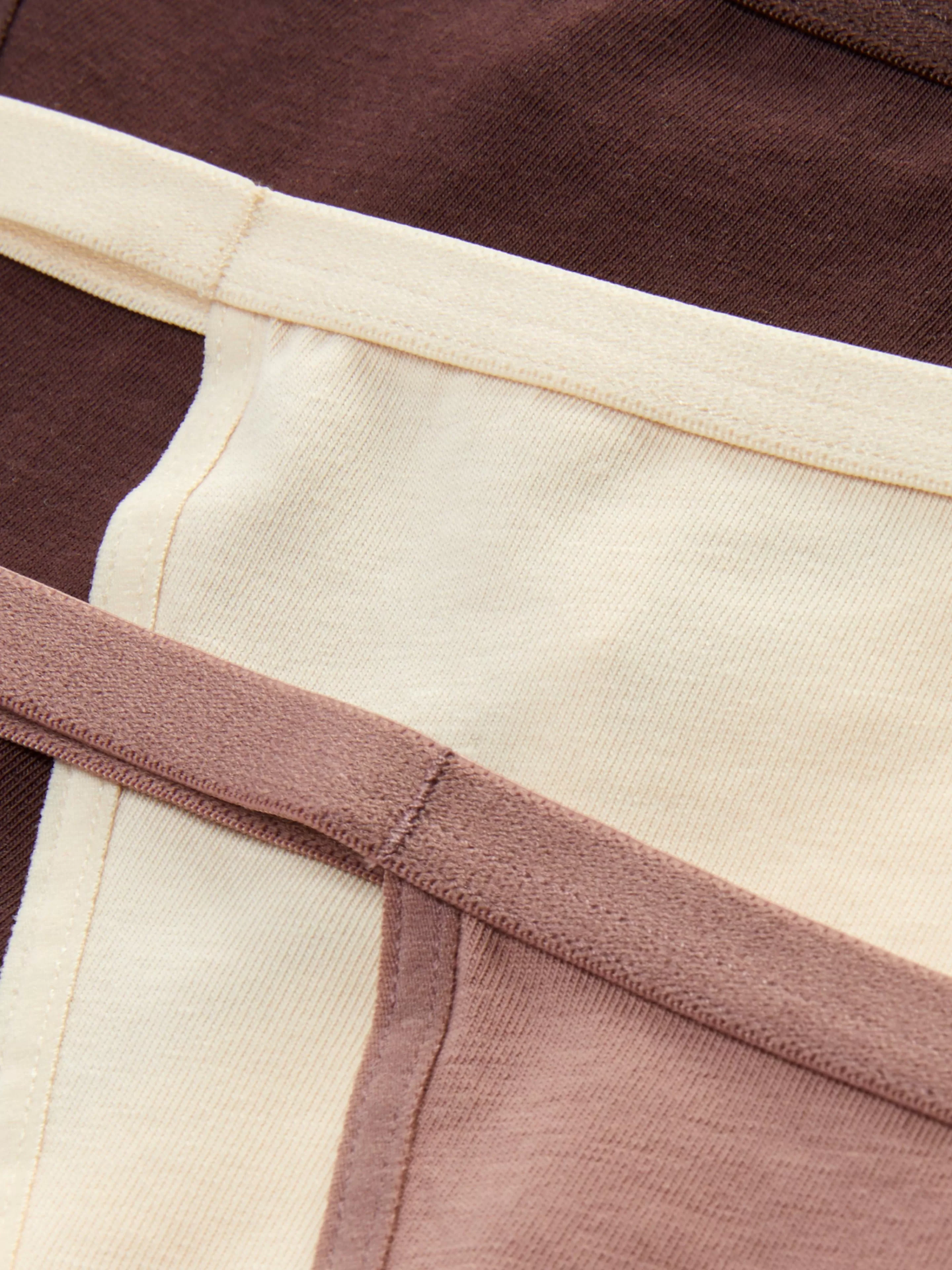Primark Slips | G-String-Alltagstangas, 3er-Pack Mokkafarben