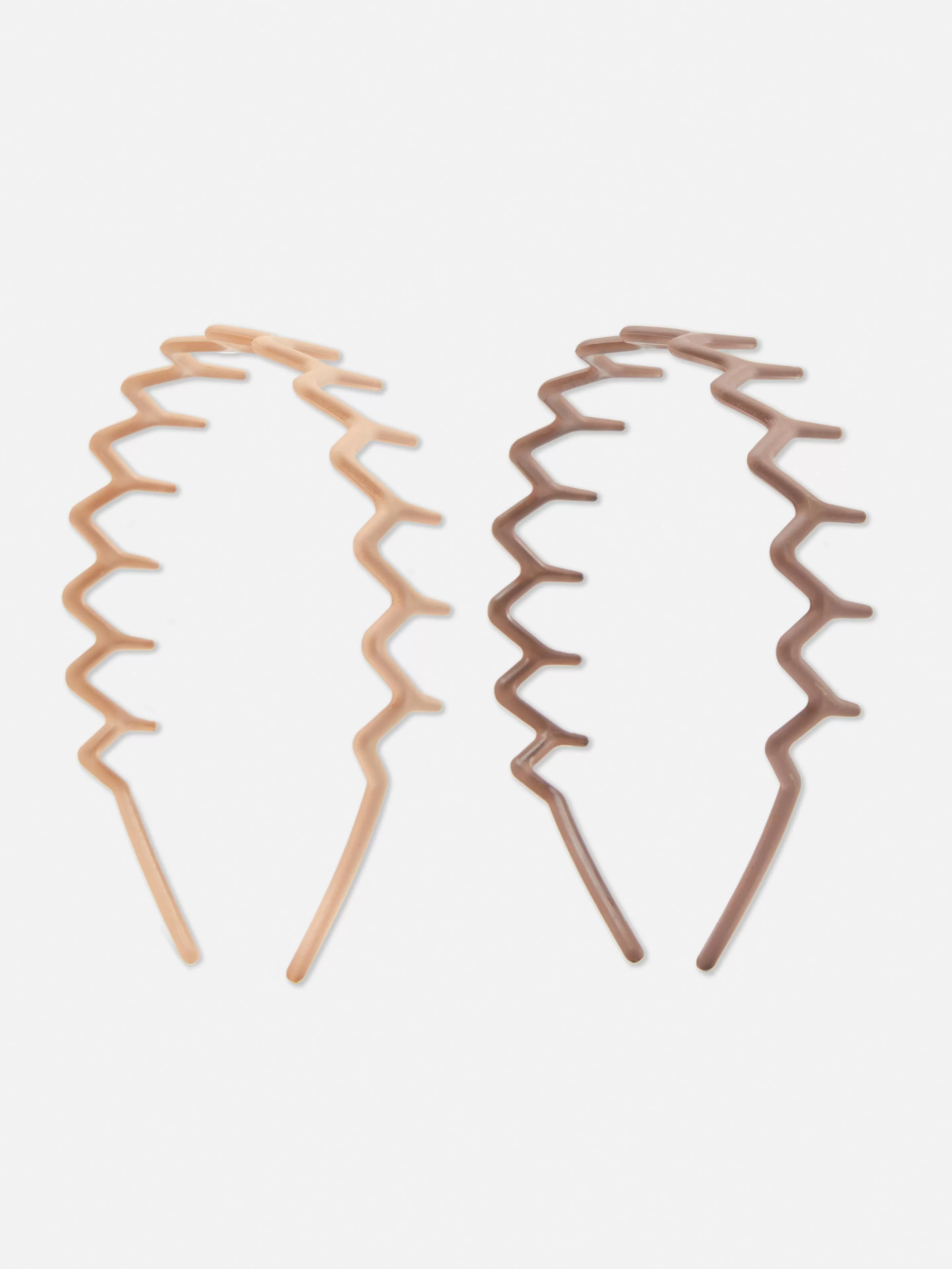 Primark Haarschmuck | Haarreife Mit Zickzack-Design, 2er-Pack Naturfarben