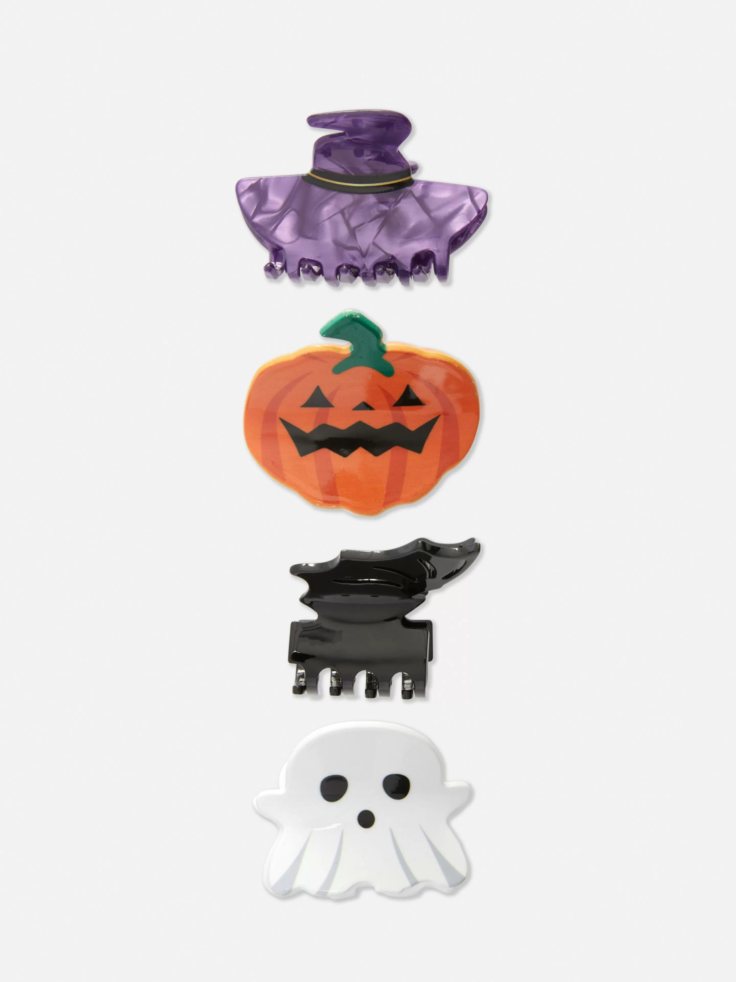 Primark Halloween Alle | Haarschmuck | Halloween-Haarspangen, 4er-Pack Schwarz