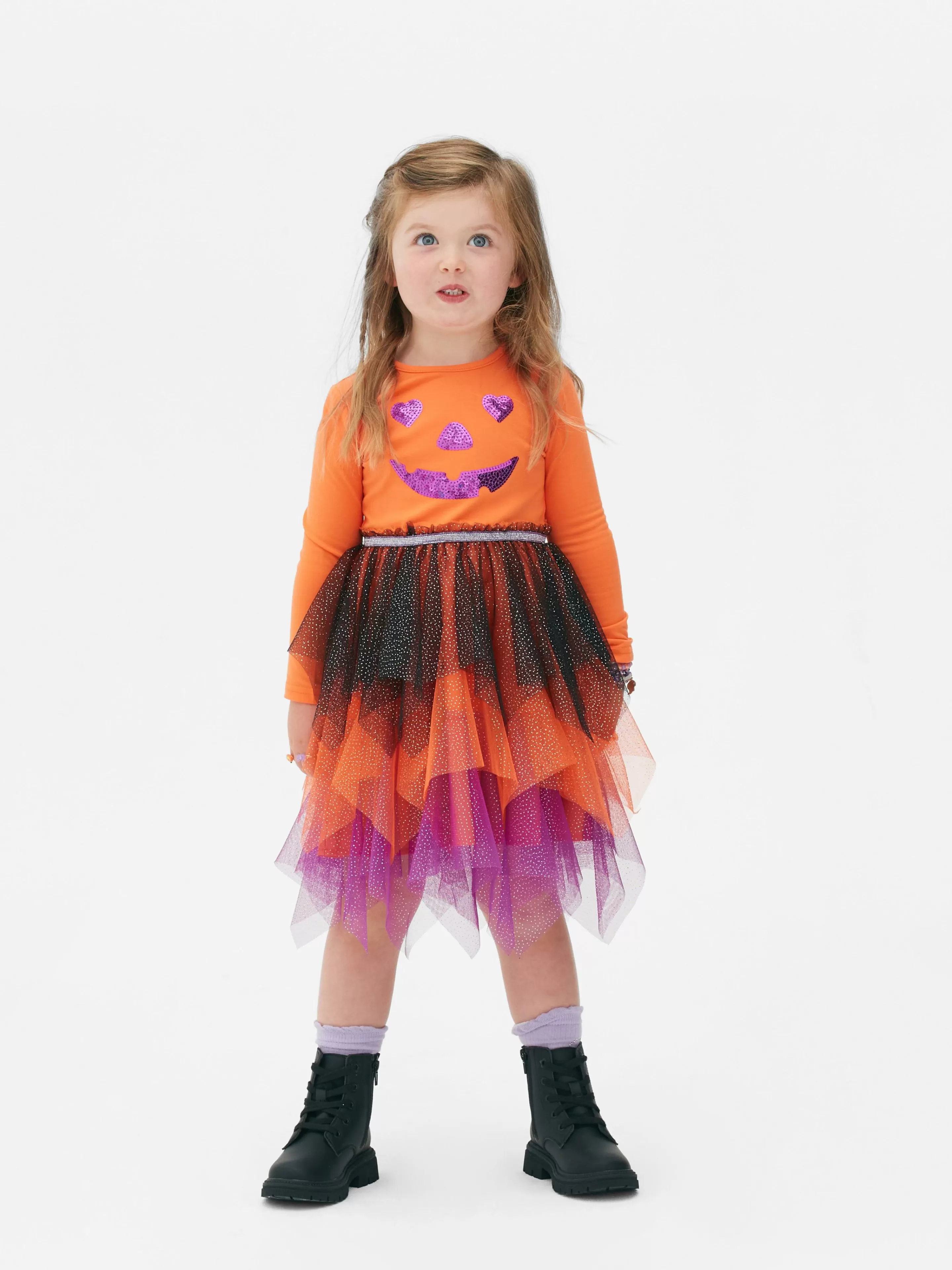 Primark Halloween Alle | Halloween-Kostüme Für Kinder | Halloween-Kürbiskostüm Mit Pailletten Orange