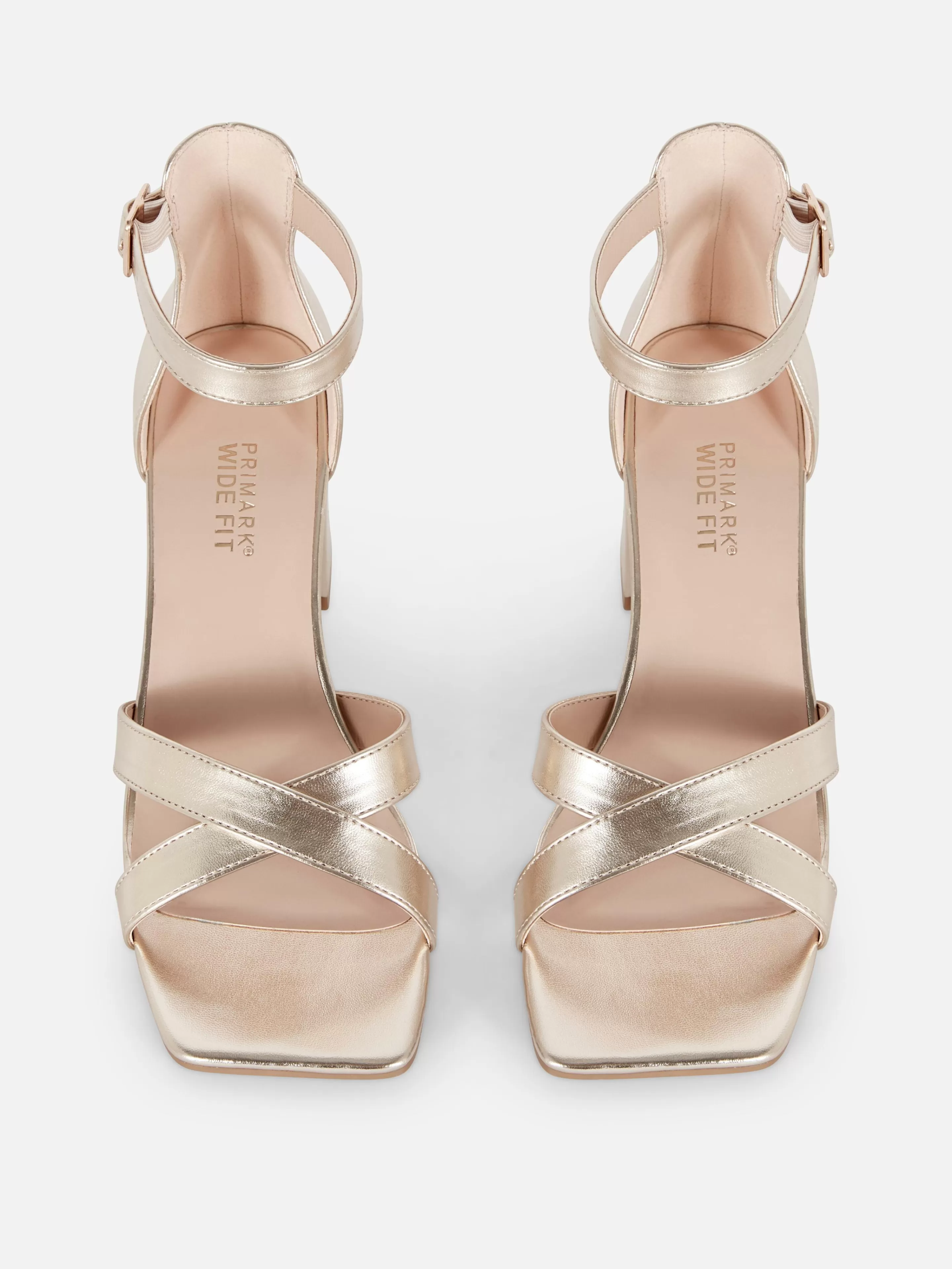 Primark Heels | Heels Mit überkreuztem Riemchen, Weite Passform Gold