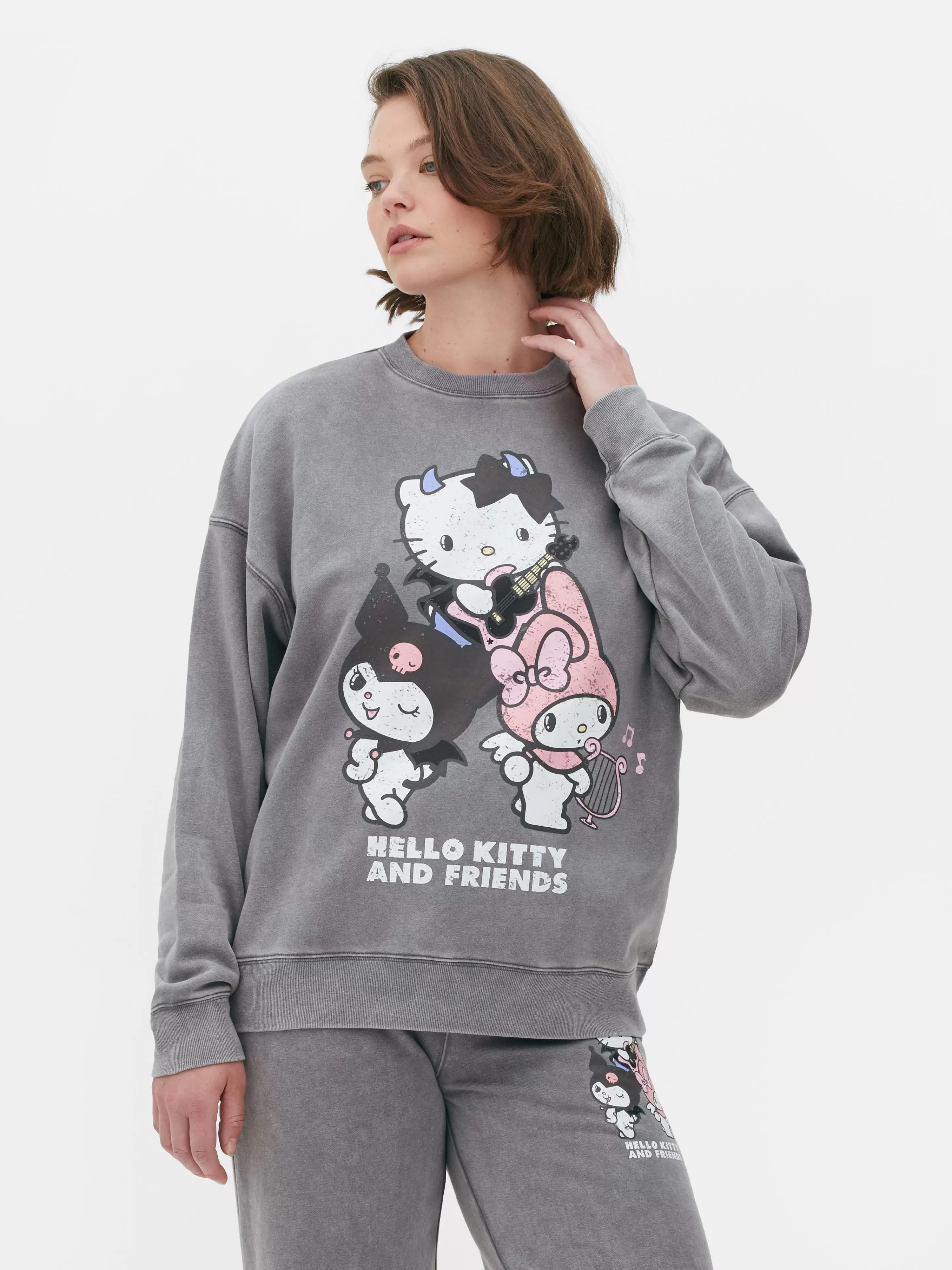 Primark Hoodies Und Sweatshirts | „Hello Kitty And Friends“ Sweatshirt Zum Kombinieren Anthrazitfarben