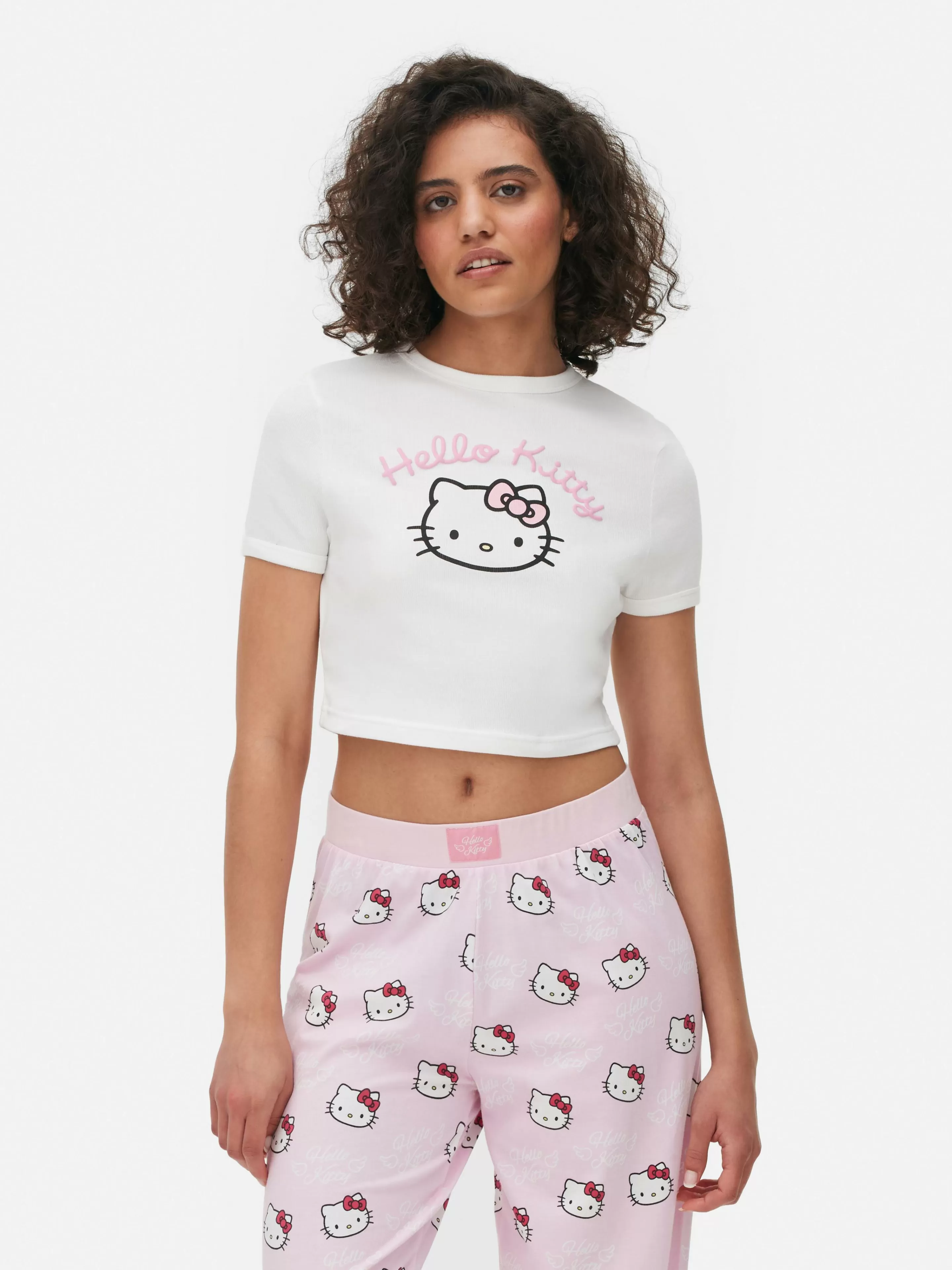 Primark Schlafanzugoberteile | „Hello Kitty“ Baby Tee Schlafanzug-Oberteil Weiß