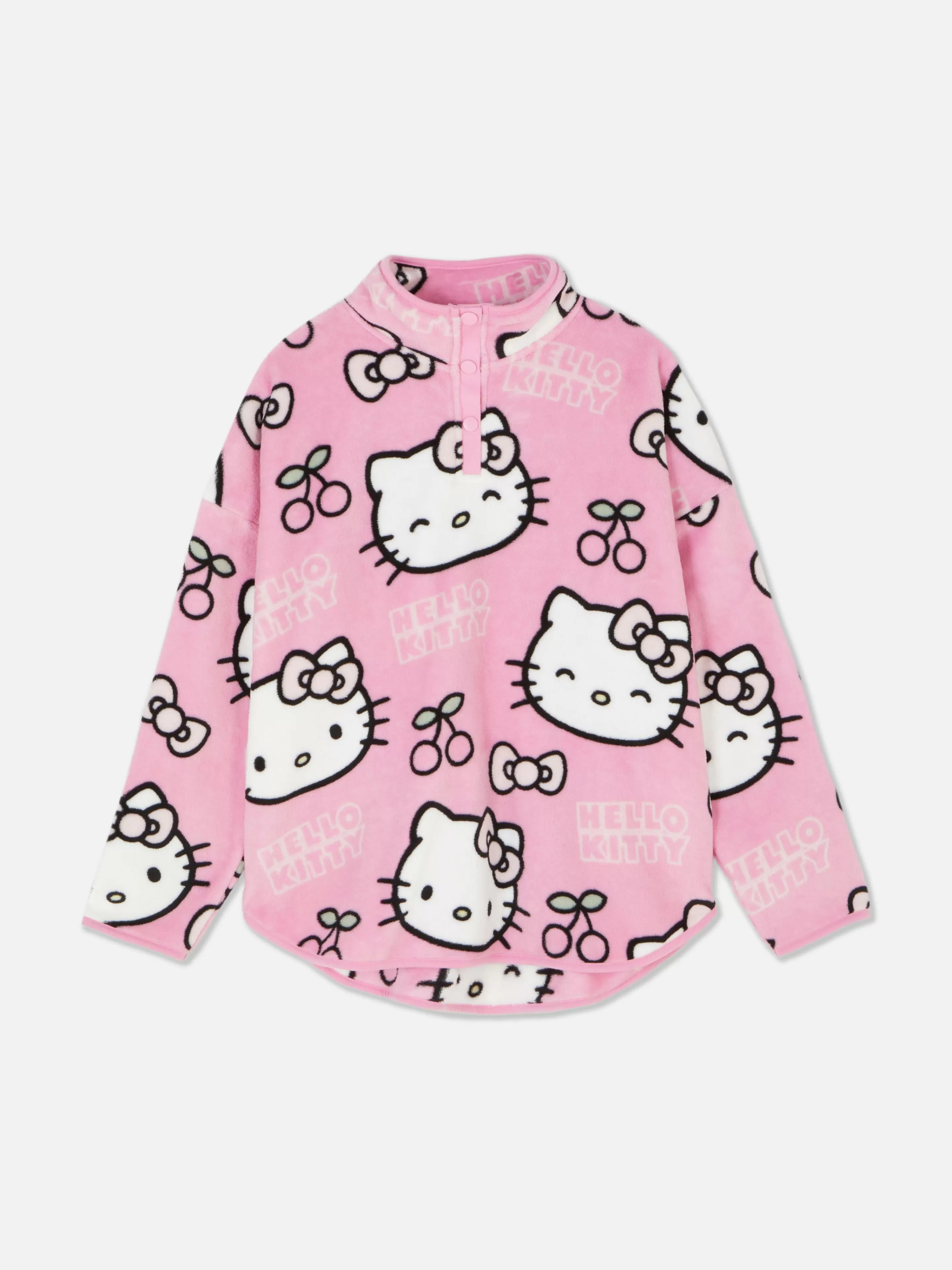 Primark Schlafanzugoberteile | „Hello Kitty“ Fleece-Schlafanzugtop Zum 50. Jubiläum Rosa