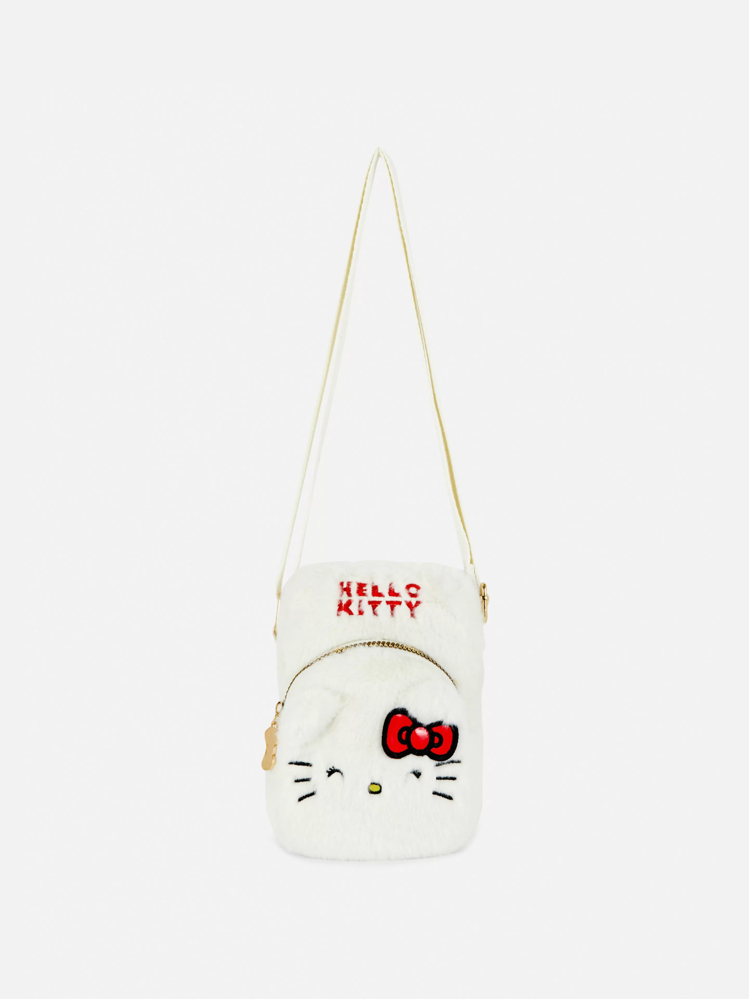 Primark Taschen Und Portemonnaies | „Hello Kitty“ Handytasche Mit Plüsch Weiß