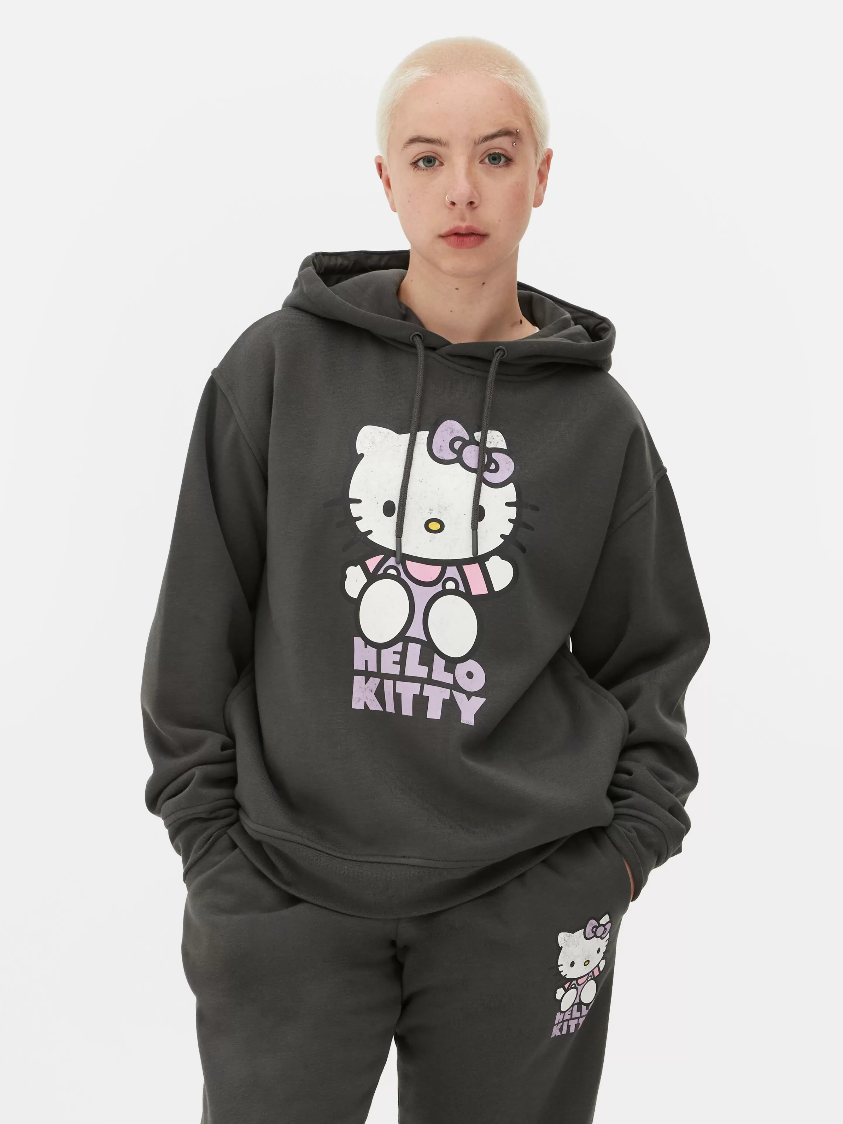 Primark Hoodies Und Sweatshirts | „Hello Kitty“ Hoodie Mit Charakter-Print Anthrazitfarben