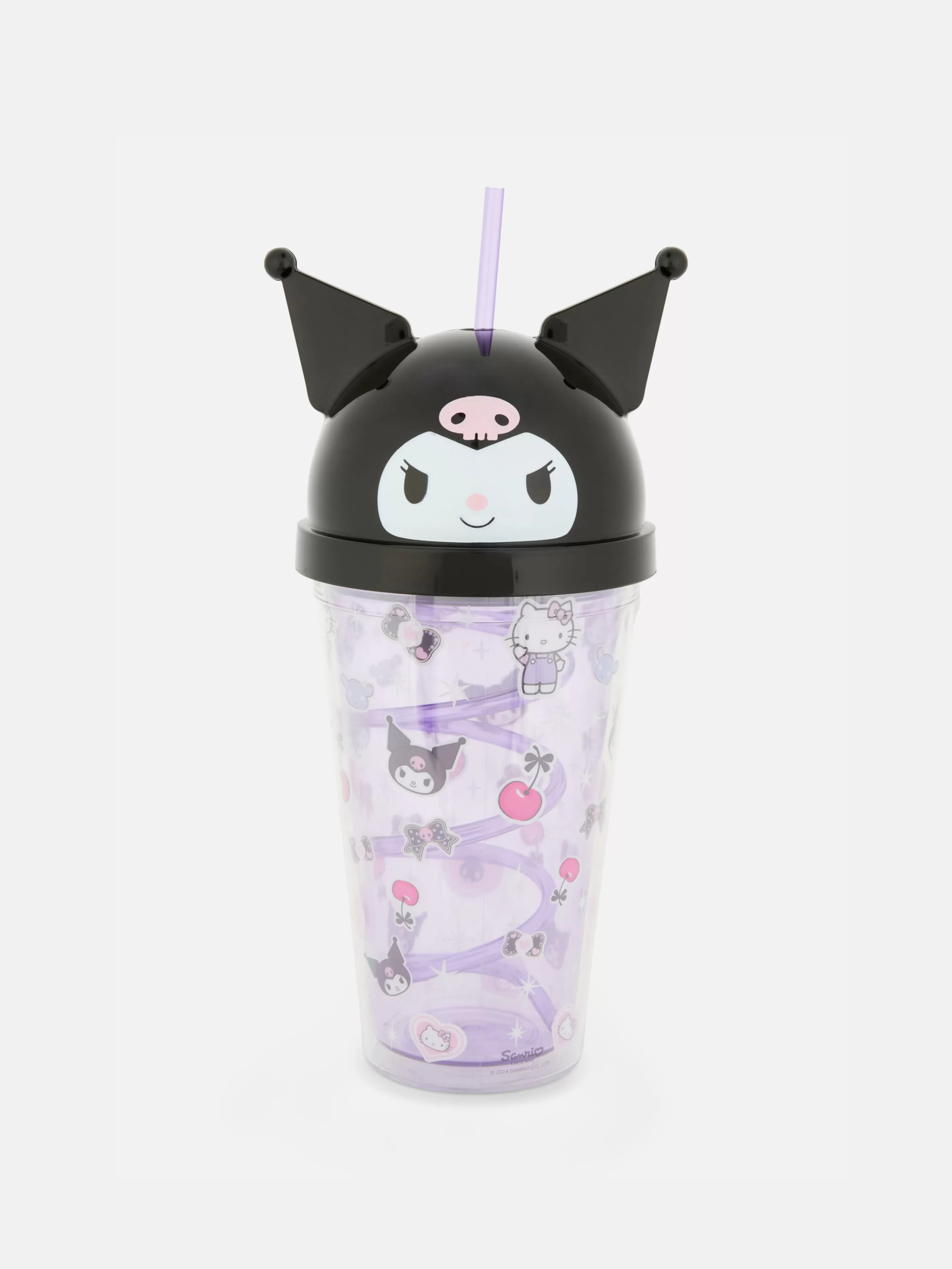 Primark Tassen Und Becher | „Hello Kitty Kuromi“ Becher Mit Trinkhalm Violett