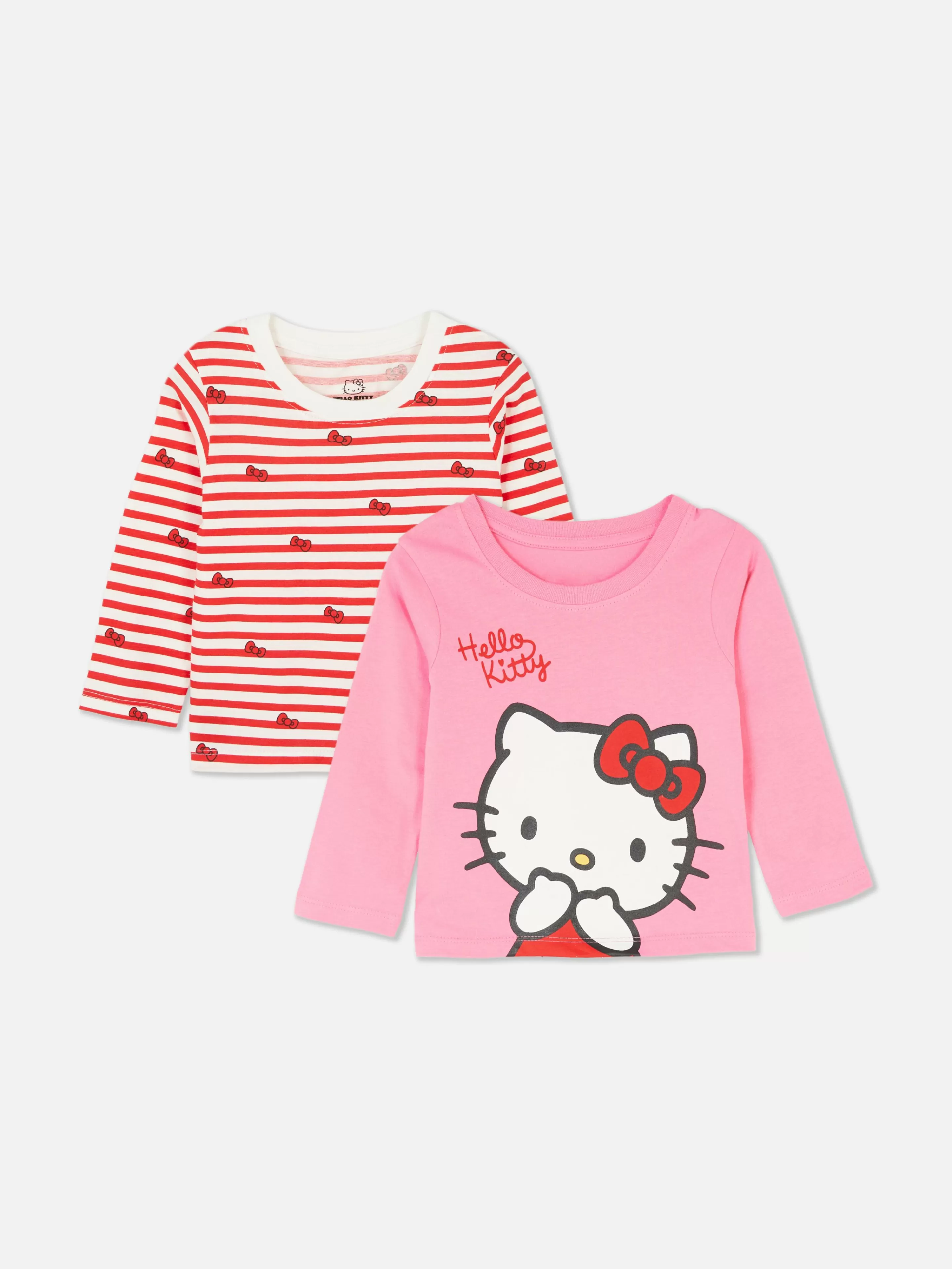 Primark Tops Und T-Shirts | „Hello Kitty“ Langarm-T-Shirt, 2er-Pack Rosa