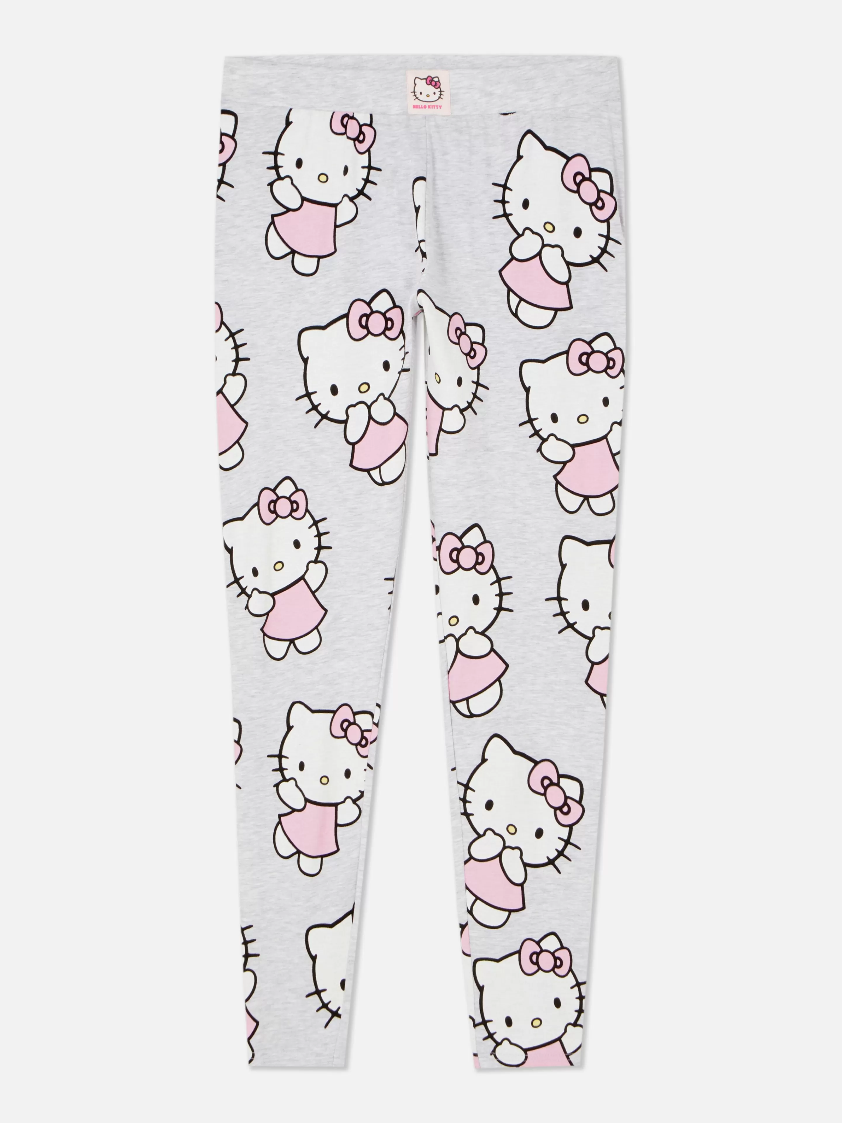 Primark Schlafanzughosen | „Hello Kitty“ Schlafanzug-Leggings Grau meliert