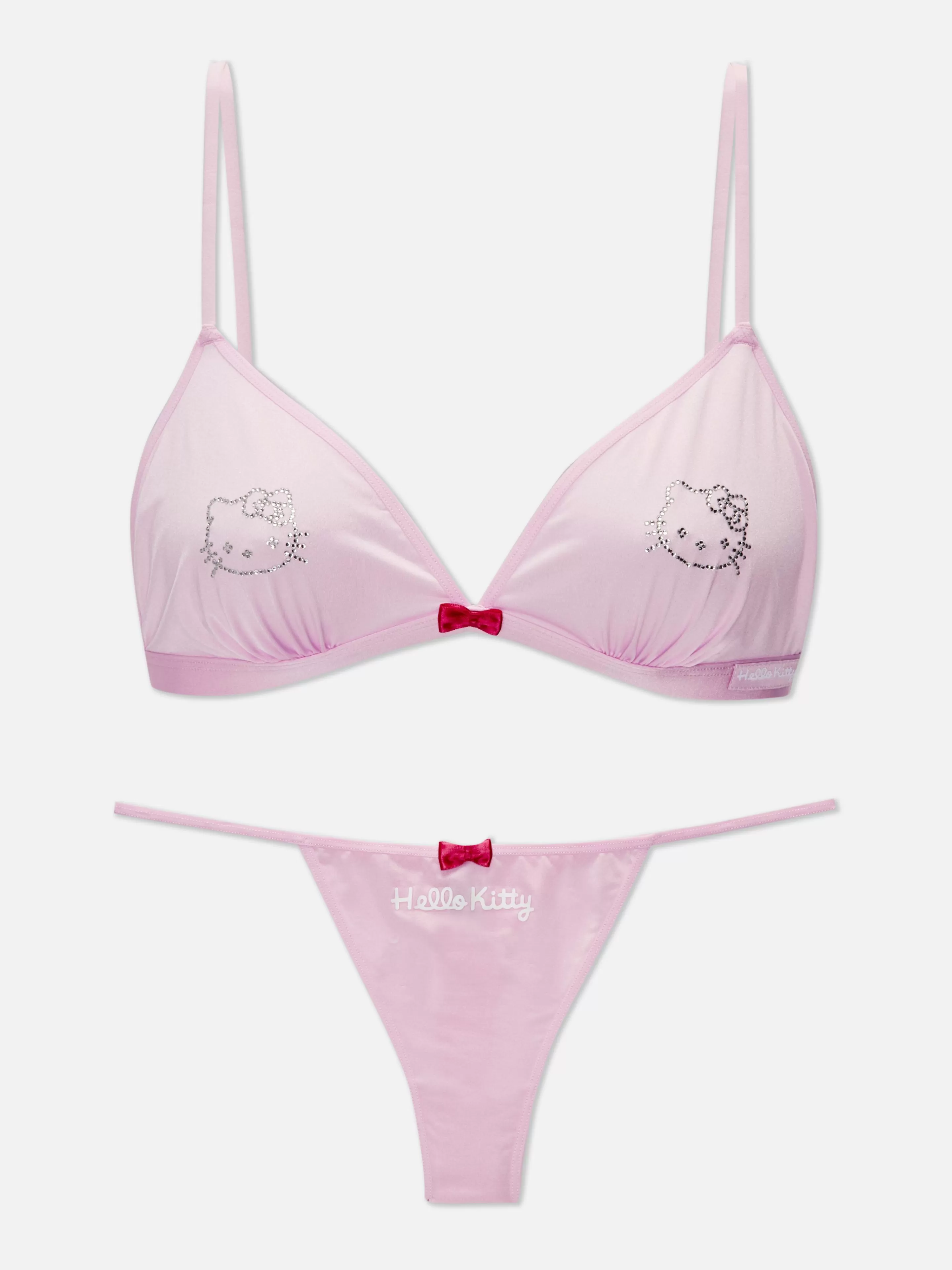 Primark Dessous-Sets | „Hello Kitty“ Set Aus Strass-BH Und Tanga Rosa