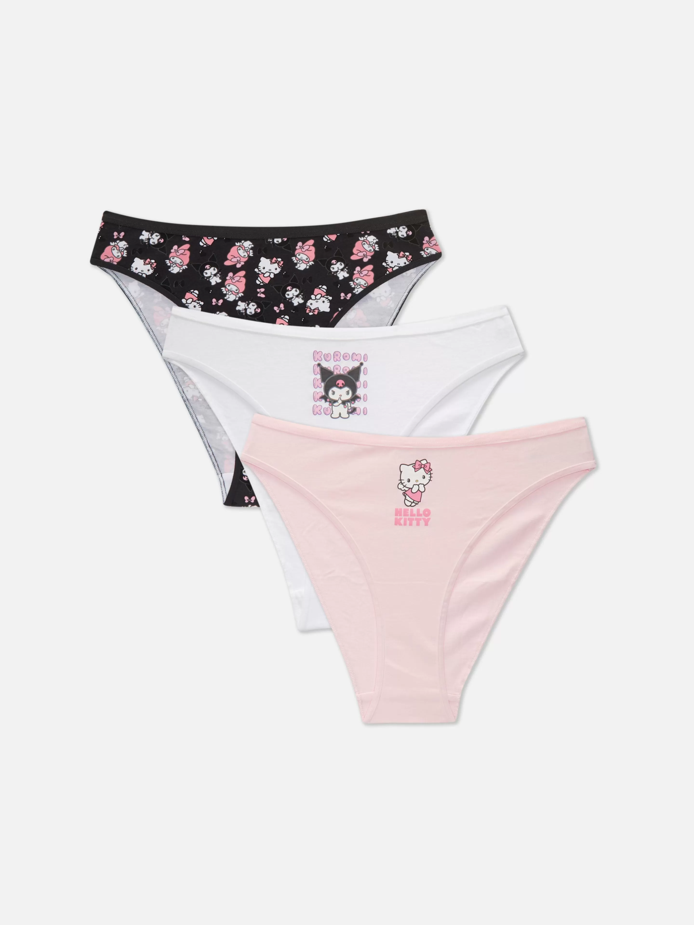 Primark Slips | „Hello Kitty“ Slips Mit Hohem Beinausschnitt, 3er-Pack Rosa