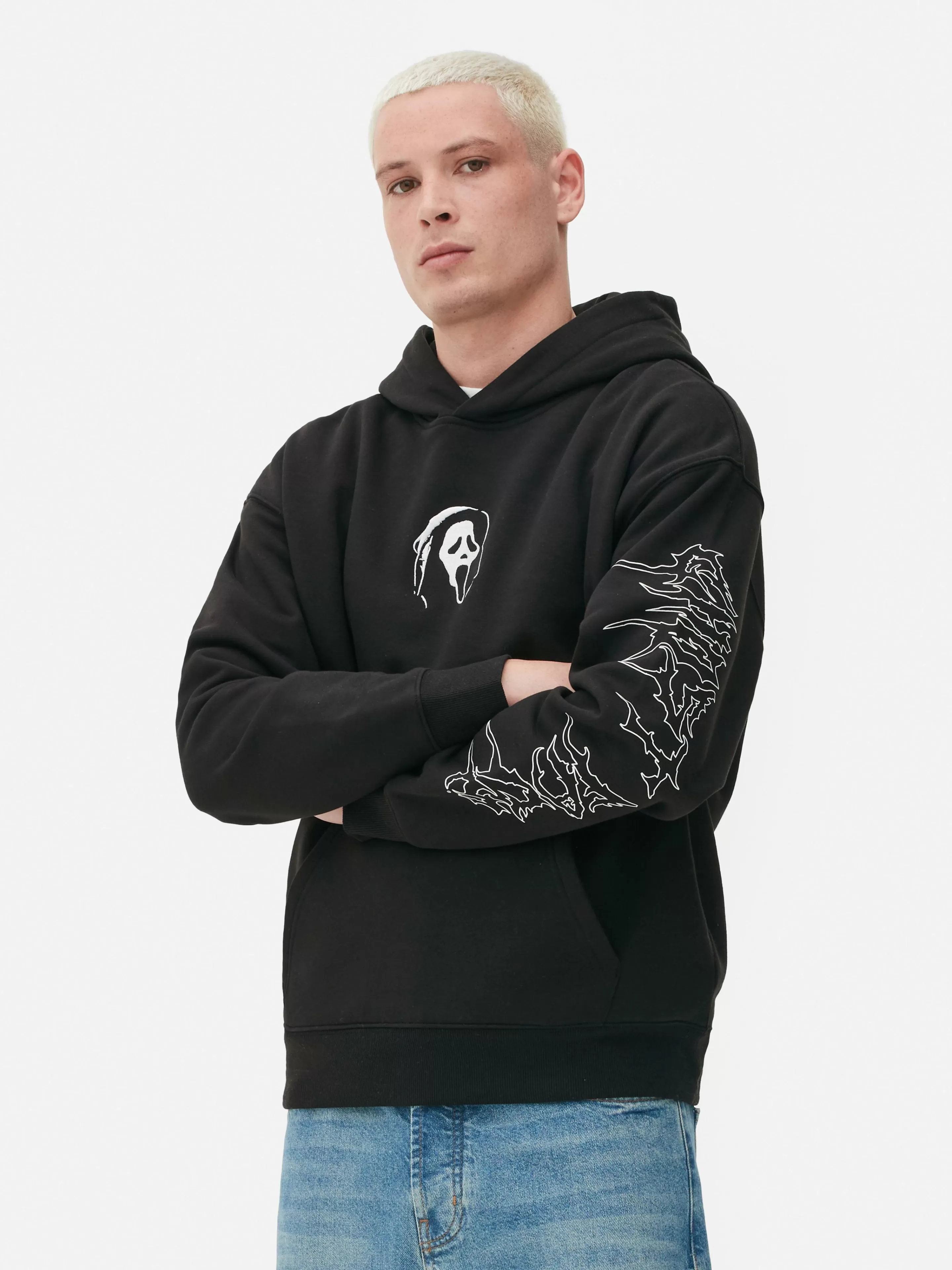 Primark Grafik-T-Shirts Und -Sweatshirts | Hoodies Und Sweatshirts | Hoodie Mit „Scream Ghostface“ Grafik Schwarz