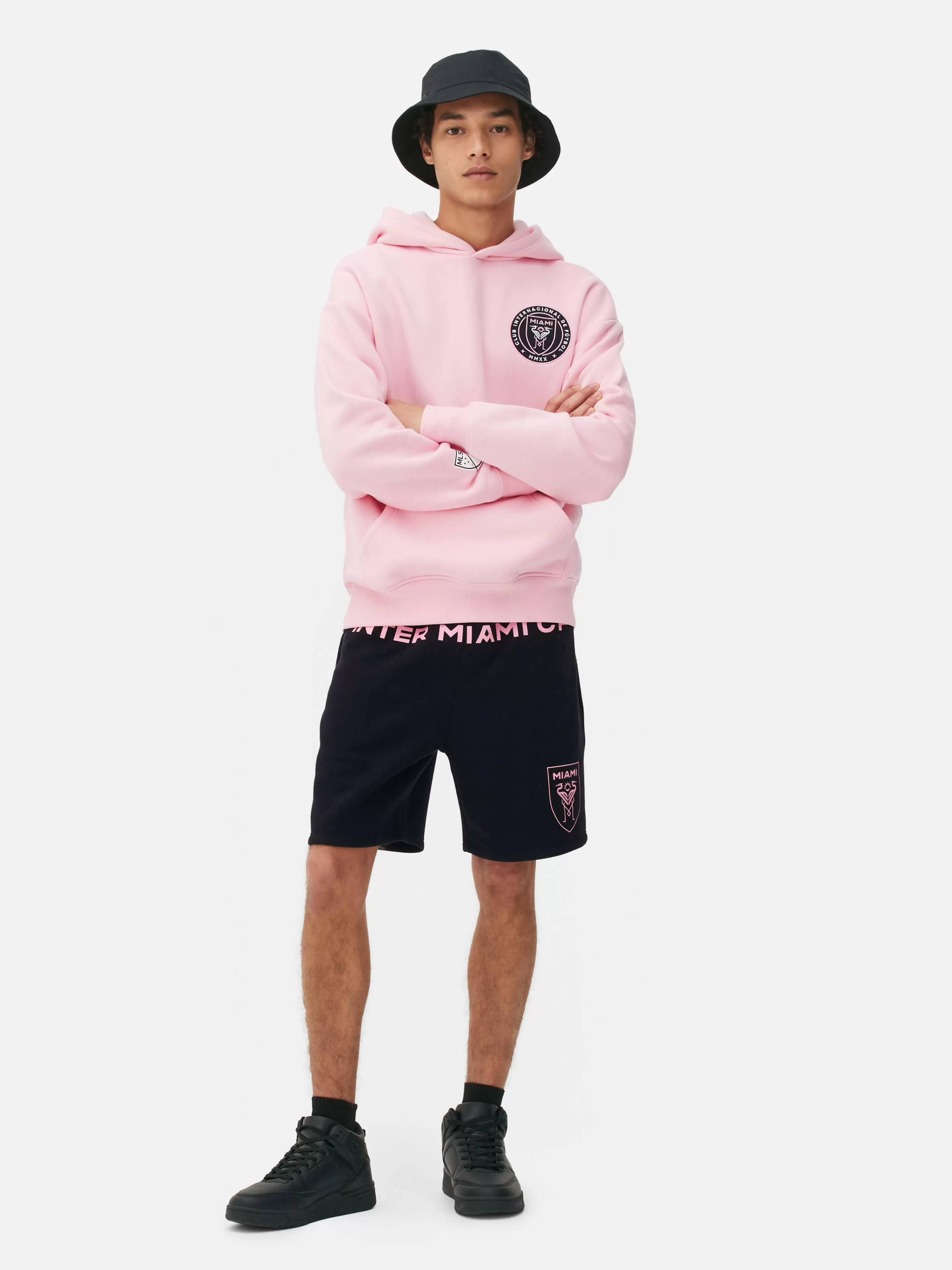 Primark Hoodies Und Sweatshirts | „Inter Miami“ Hoodie Mit Logo Rosa