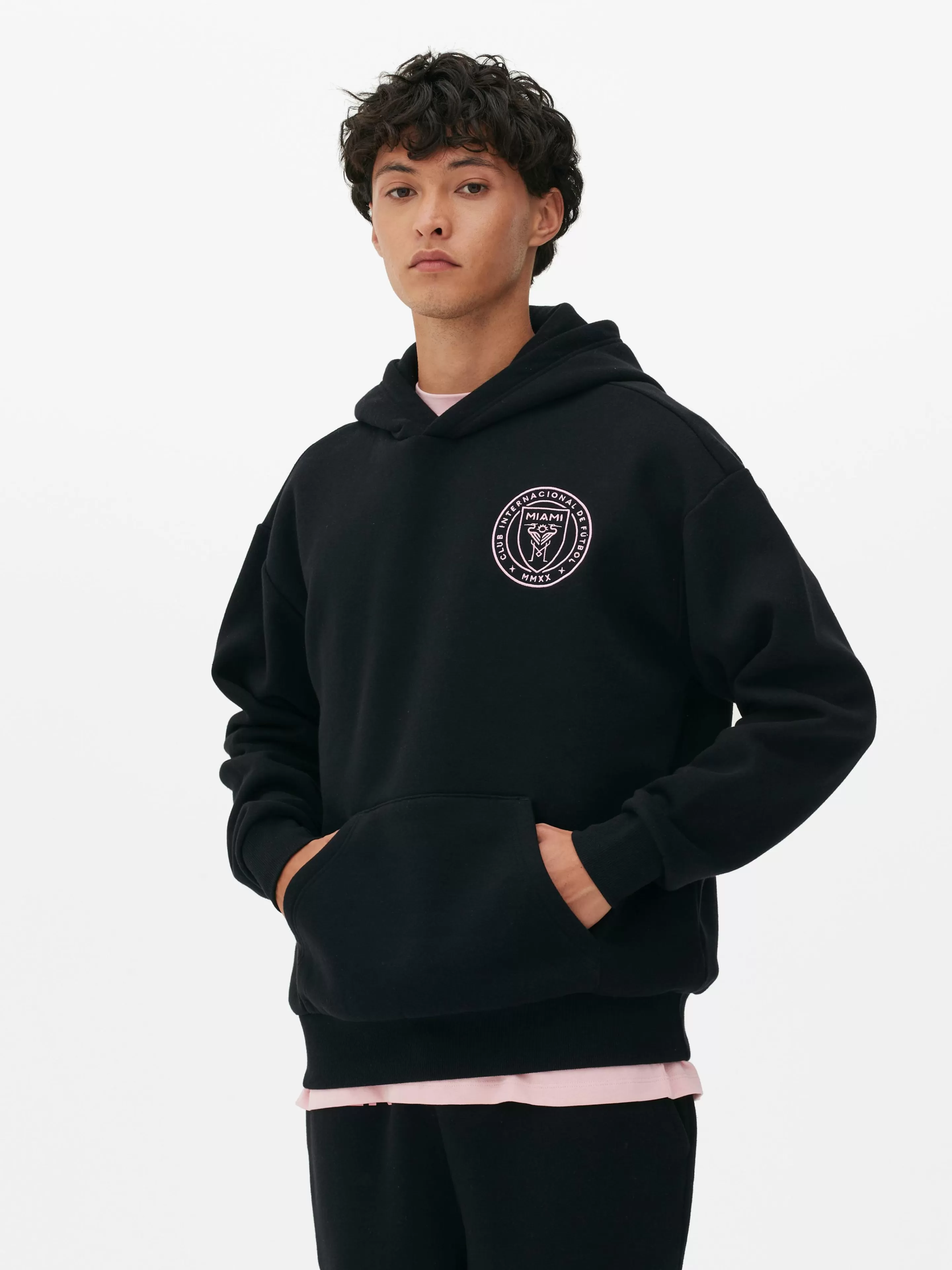 Primark Hoodies Und Sweatshirts | „Inter Miami“ Hoodie Mit Logo Schwarz