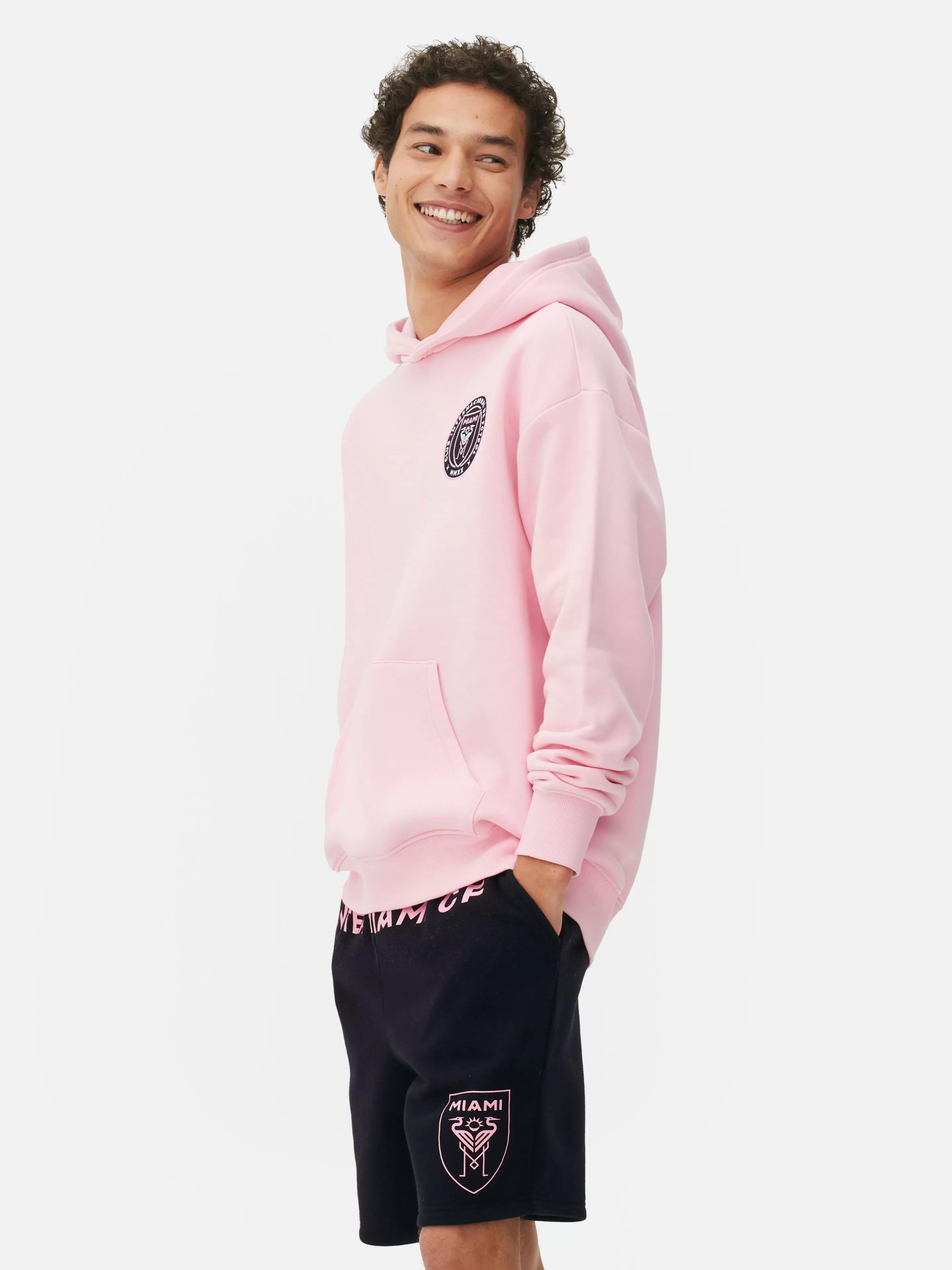 Primark Hoodies Und Sweatshirts | „Inter Miami“ Hoodie Mit Logo Rosa