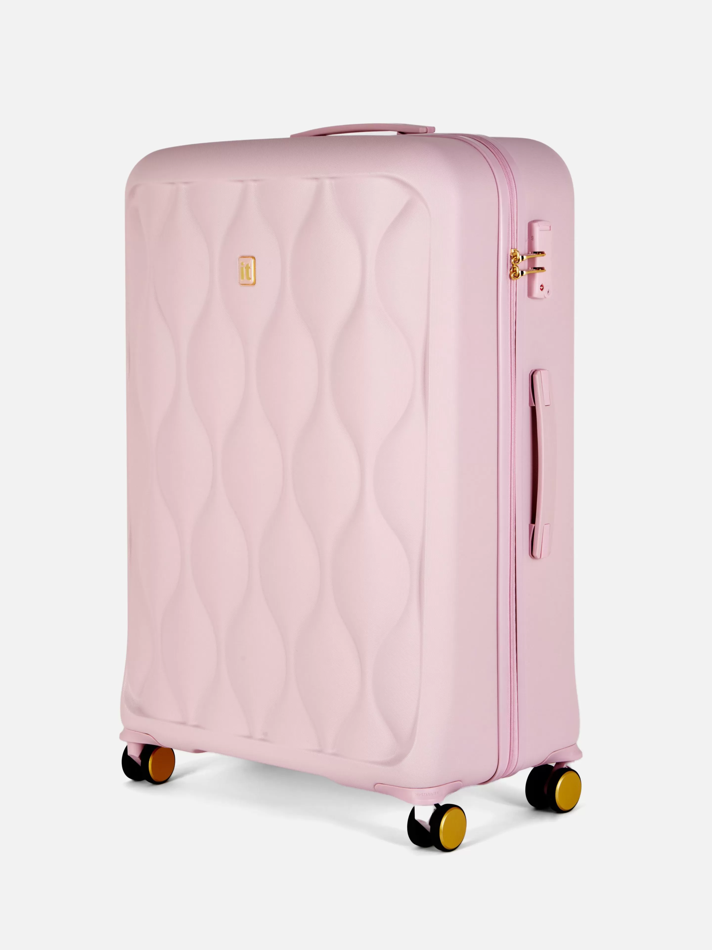 Primark Koffer Und Reisegepäck | „it Luggage“ Gesteppter Koffer Mit 8 Rollen Rosa