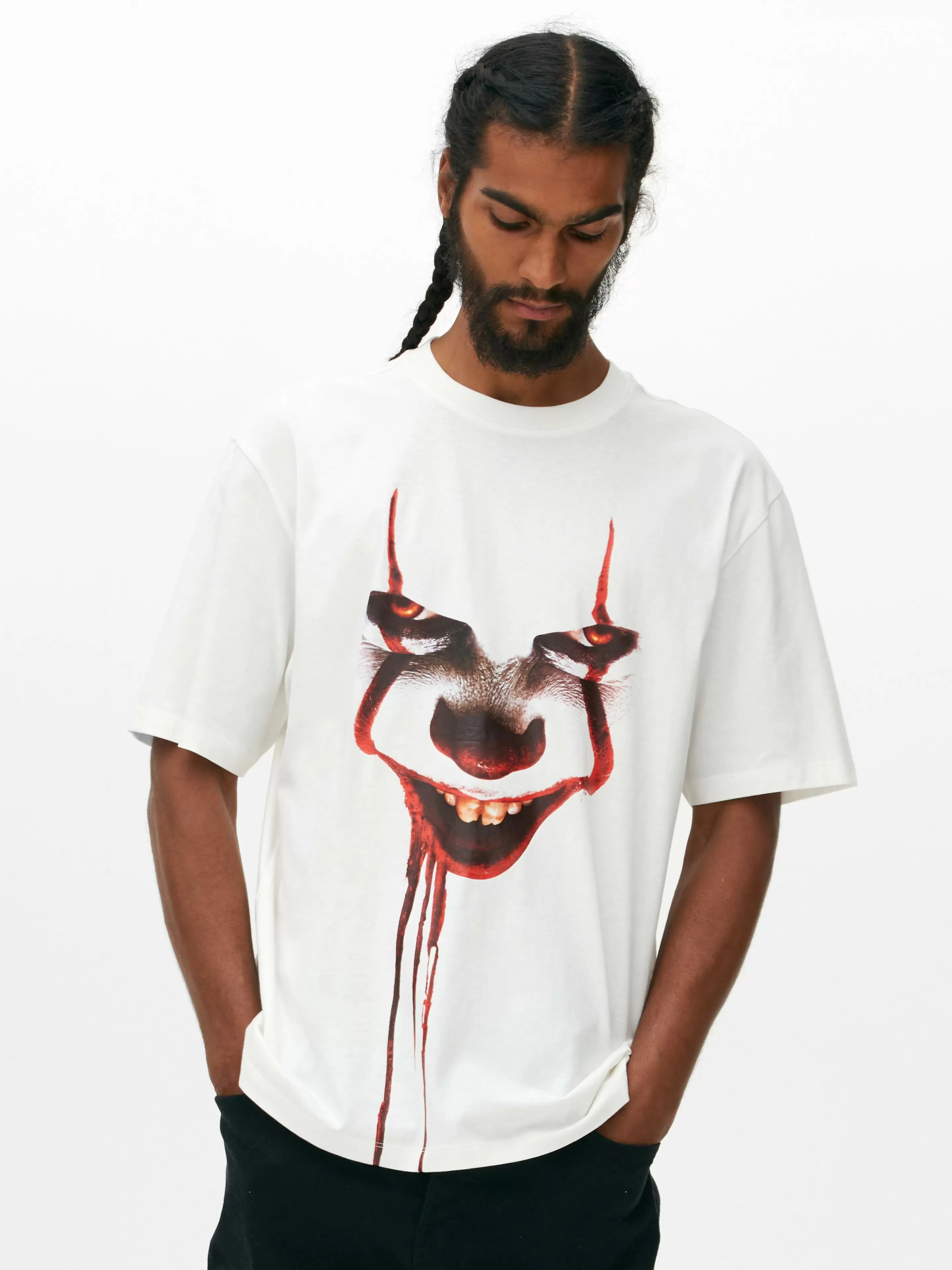 Primark Halloween Alle | Grafik-T-Shirts Und -Sweatshirts | „IT Pennywise“ T-Shirt Ecrufarben