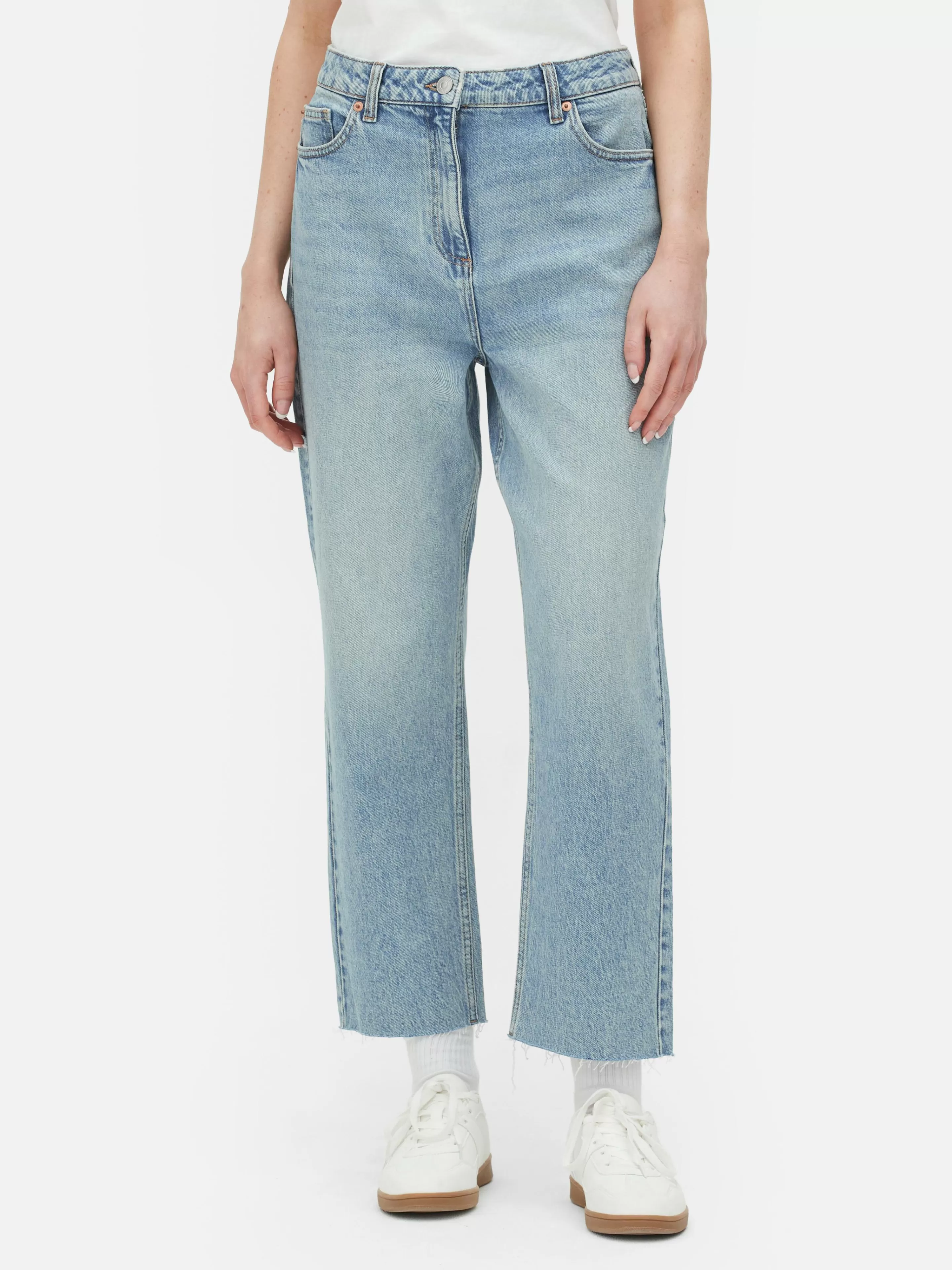 Primark Denim | Jeans | Jeans Mit Verkürztem Saum Und Geradem Bein Hellblau