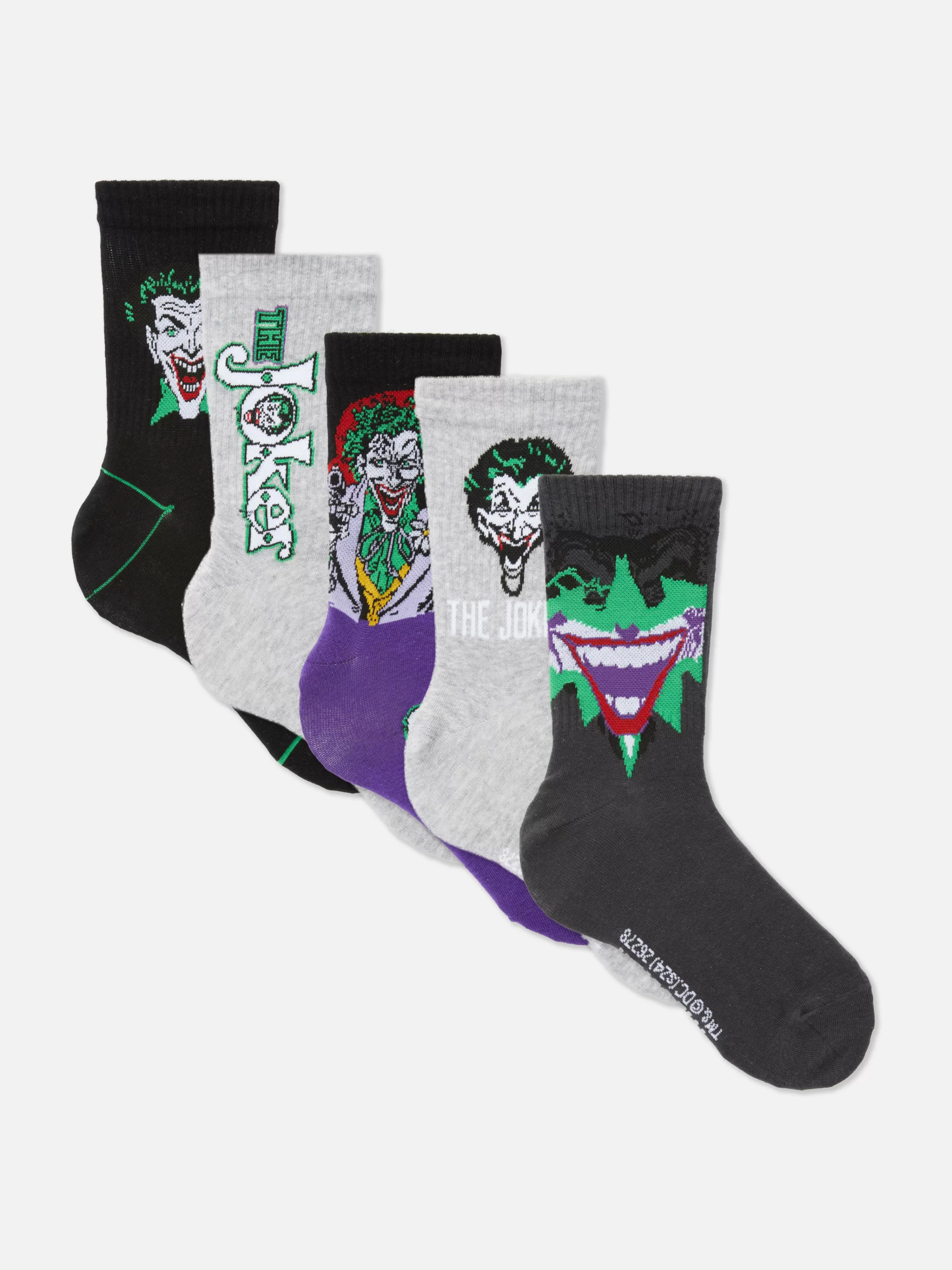 Primark Socken | „Joker“ Crew-Socken, 5er-Pack Multi