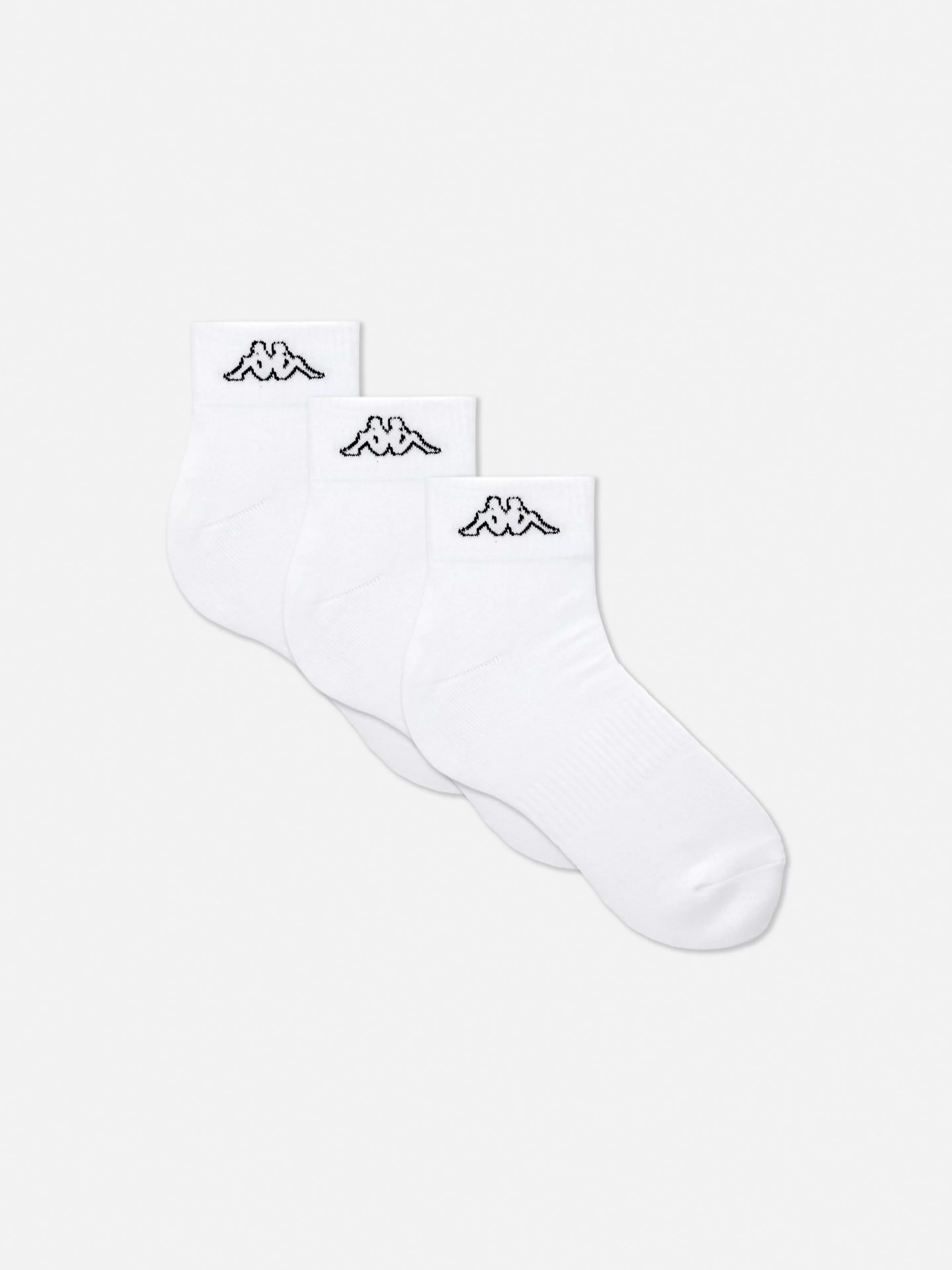 Primark Sportbekleidung | Socken | „Kappa X “ Crew-Socken In Viertellänge, 3er-Pack Weiß