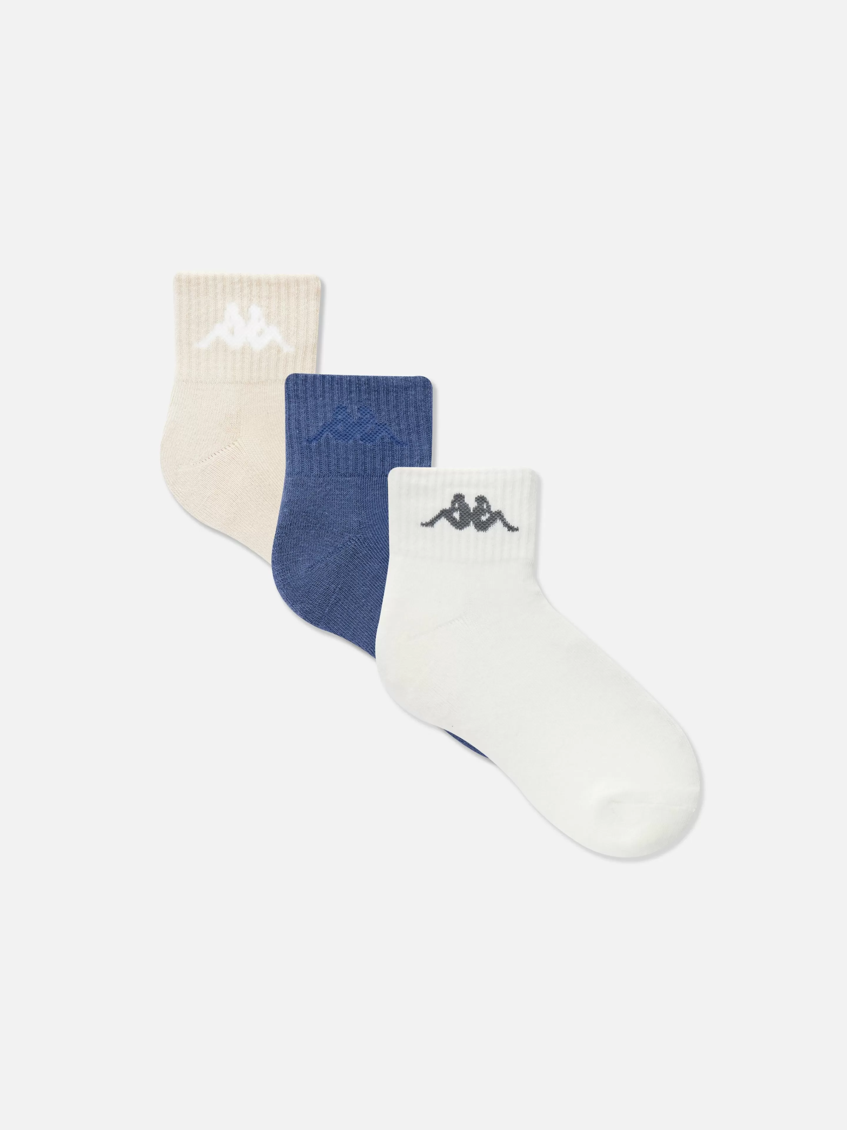 Primark Socken | „Kappa X “ Crew-Socken In Viertellänge, 3er-Pack Marineblau