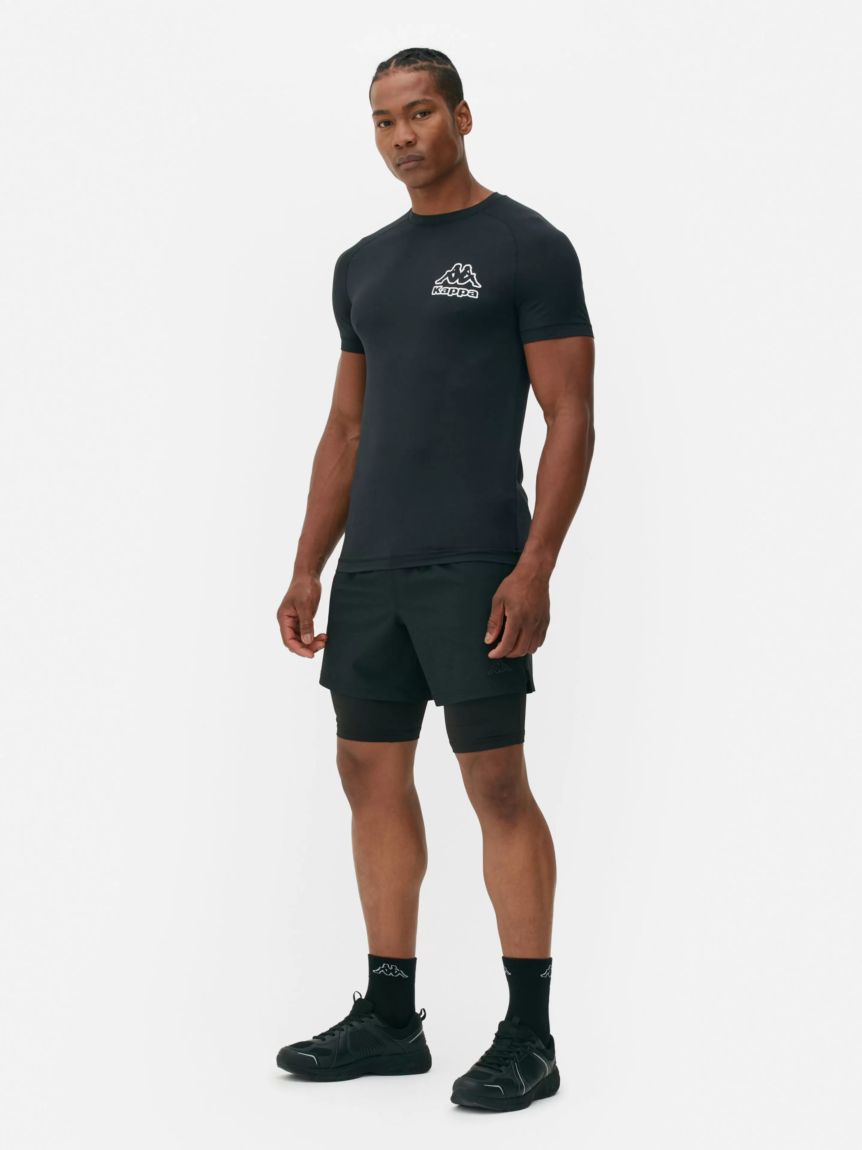 Primark Sportbekleidung | Tops Und T-Shirts | „Kappa X “ Performance-T-Shirt, 2er-Pack Schwarz