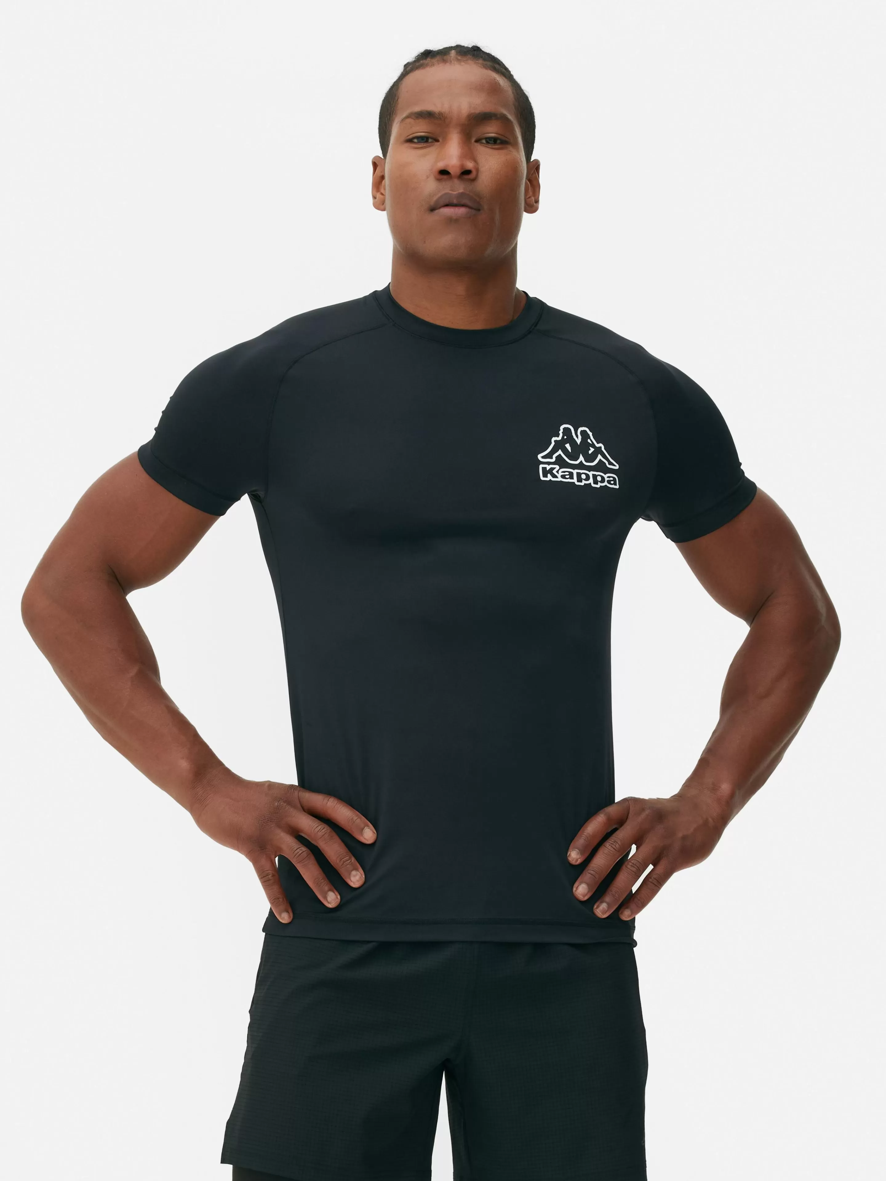 Primark Sportbekleidung | Tops Und T-Shirts | „Kappa X “ Performance-T-Shirt, 2er-Pack Schwarz