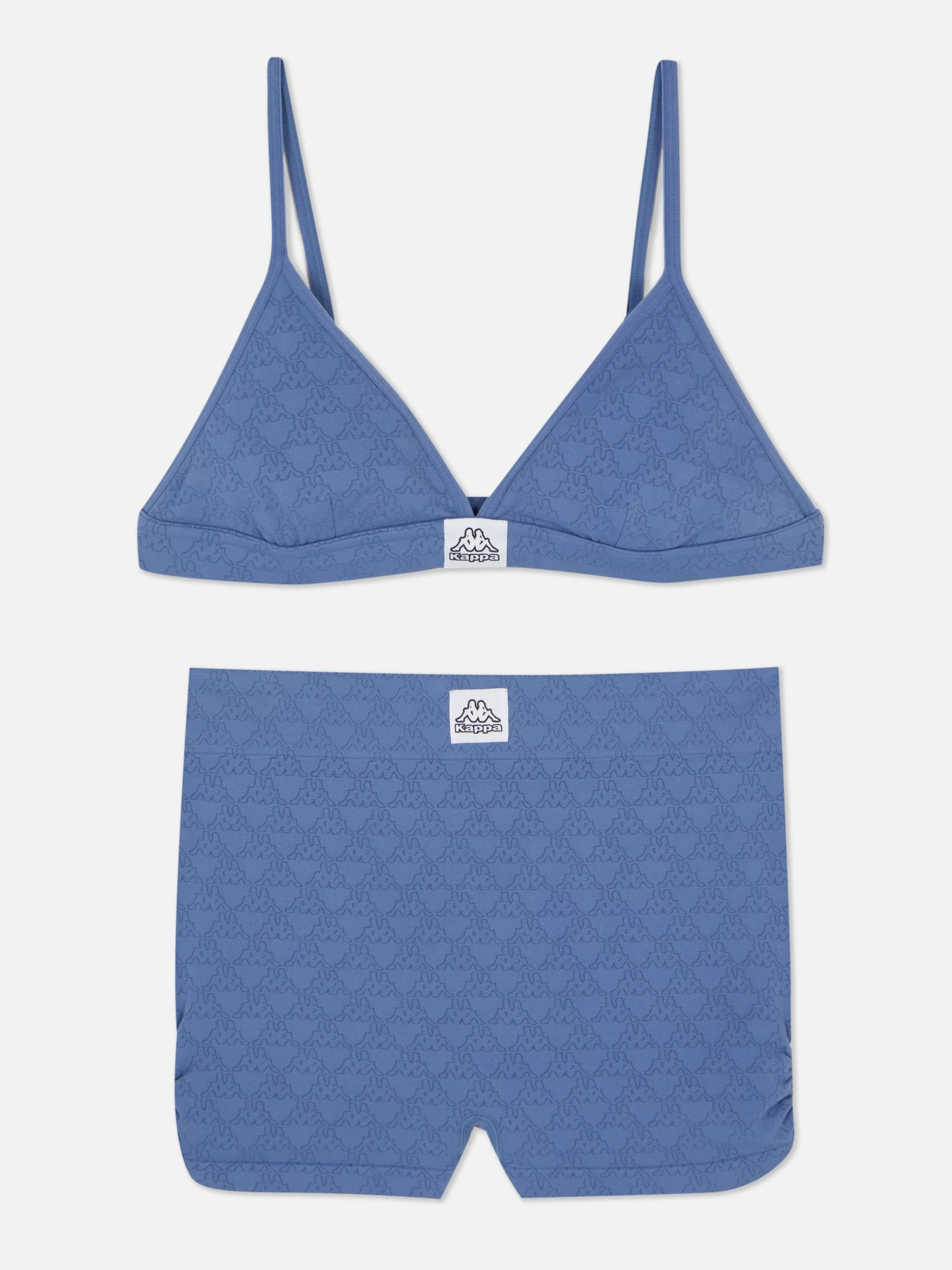 Primark Dessous-Sets | „Kappa X “ Set Aus Nahtlosem Bralette-BH Und Shorts Blau