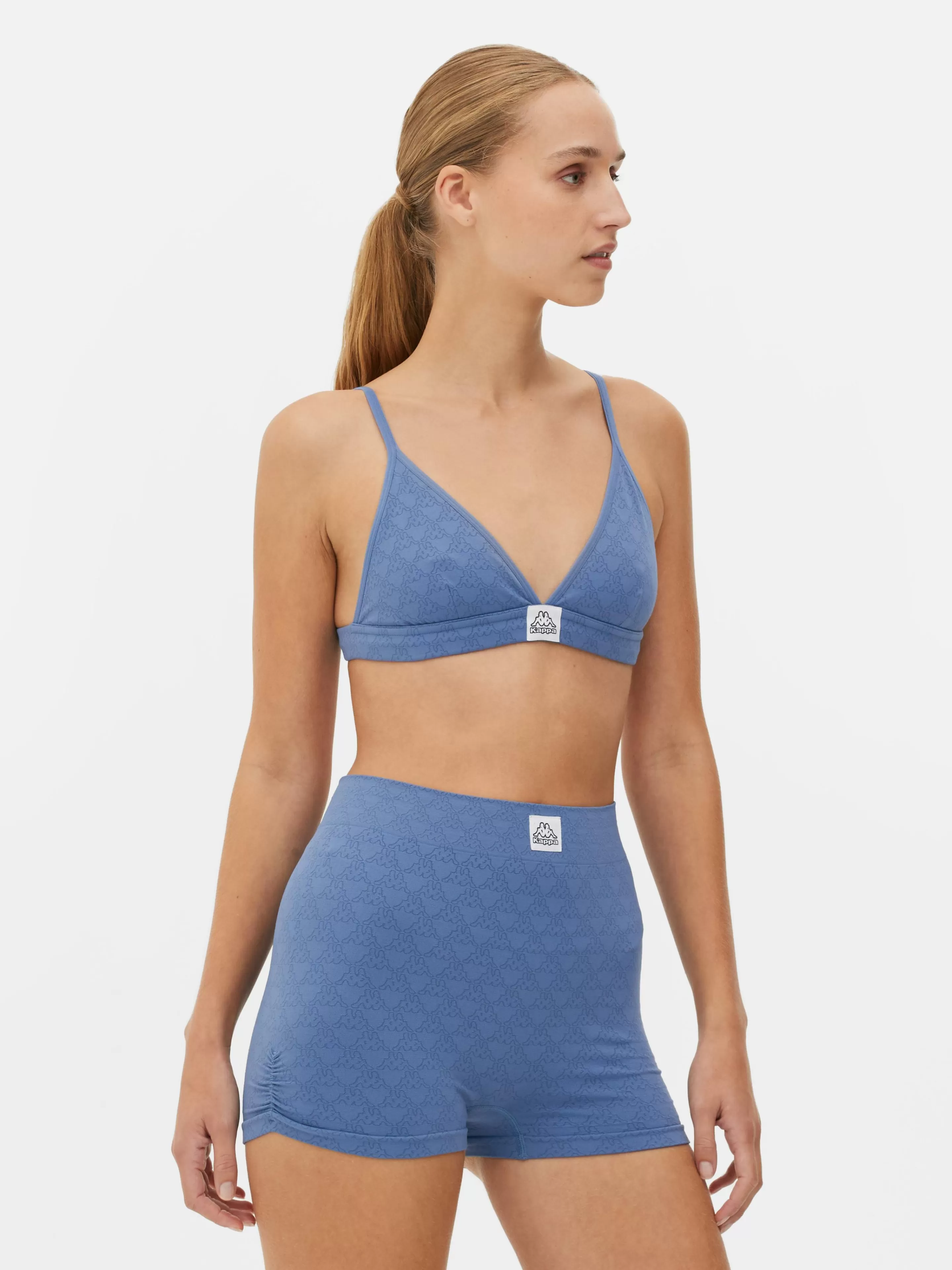 Primark Dessous-Sets | „Kappa X “ Set Aus Nahtlosem Bralette-BH Und Shorts Blau