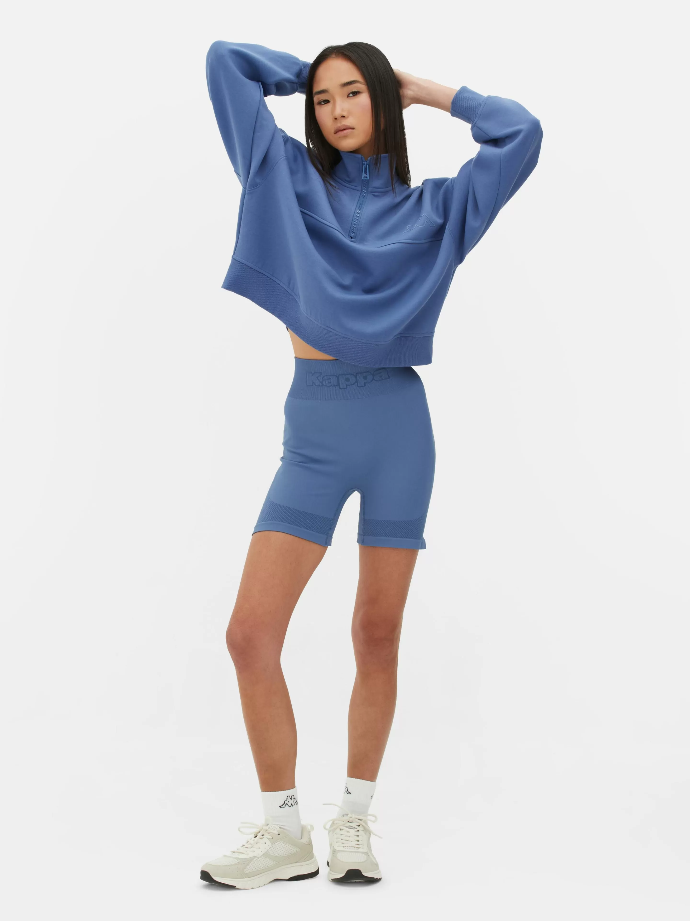 Primark Fitnesskleidung Und Activewear | „Kappa X “ Sweatshirt Mit Reißverschluss Blau