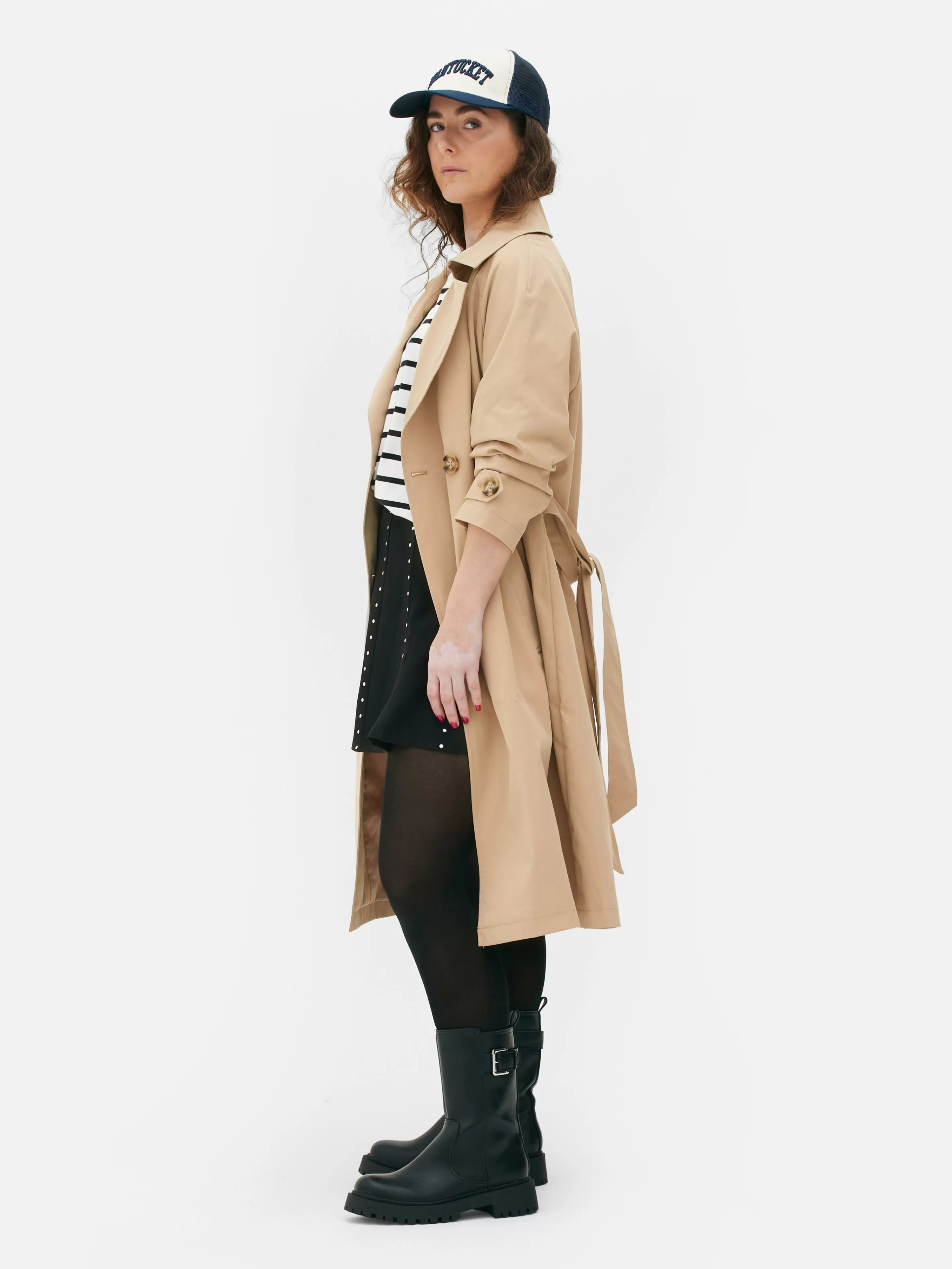 Primark Jacken Und Mäntel | Klassischer Zweireihiger Trenchcoat Kamelbraun